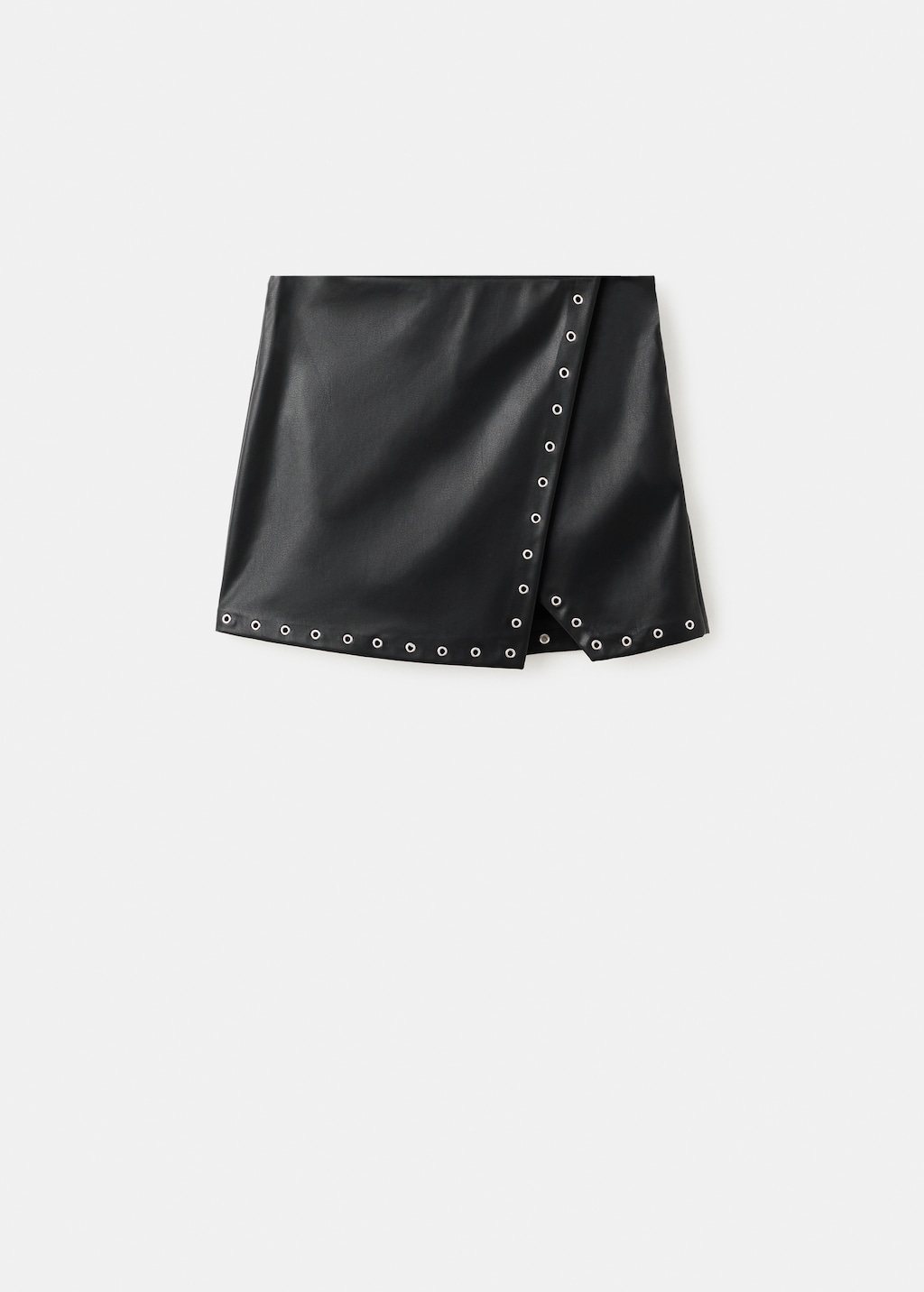 Faux-effect skort with studs