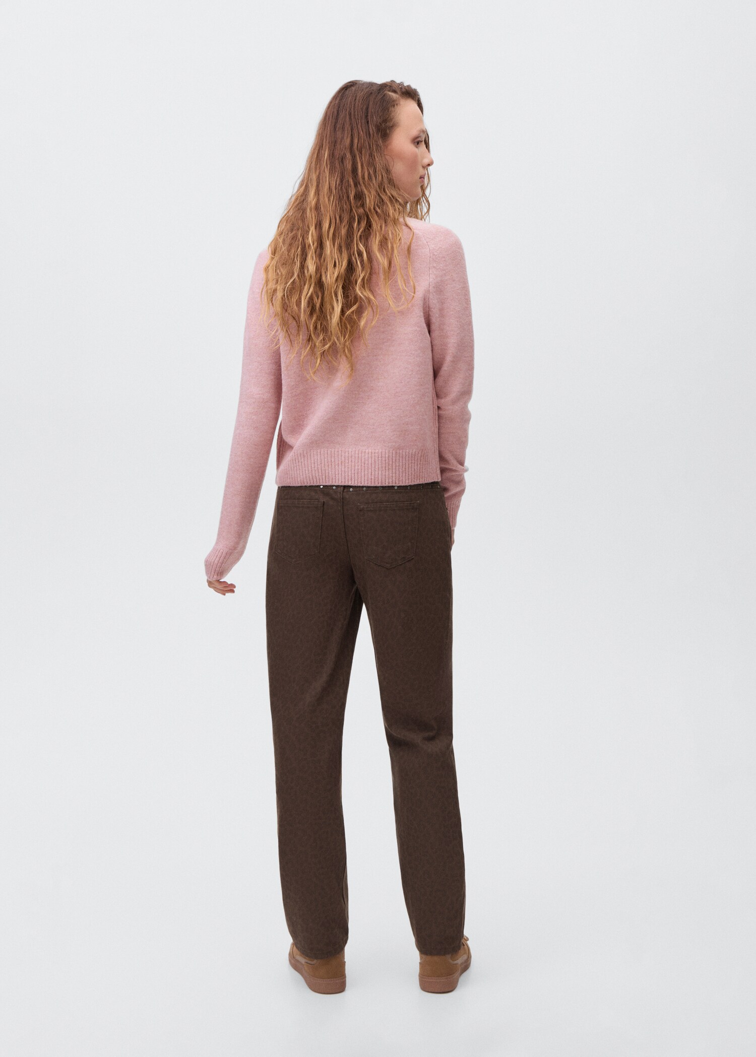 Leopard-print wide leg jeans - Reverse of the article