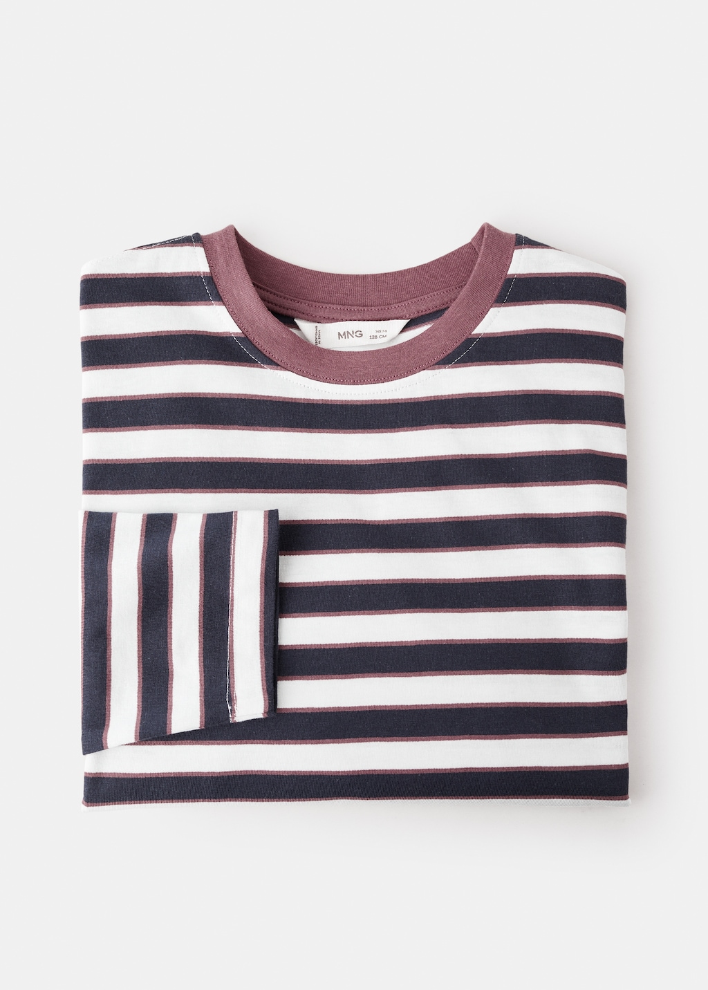 Long-sleeved striped t-shirt