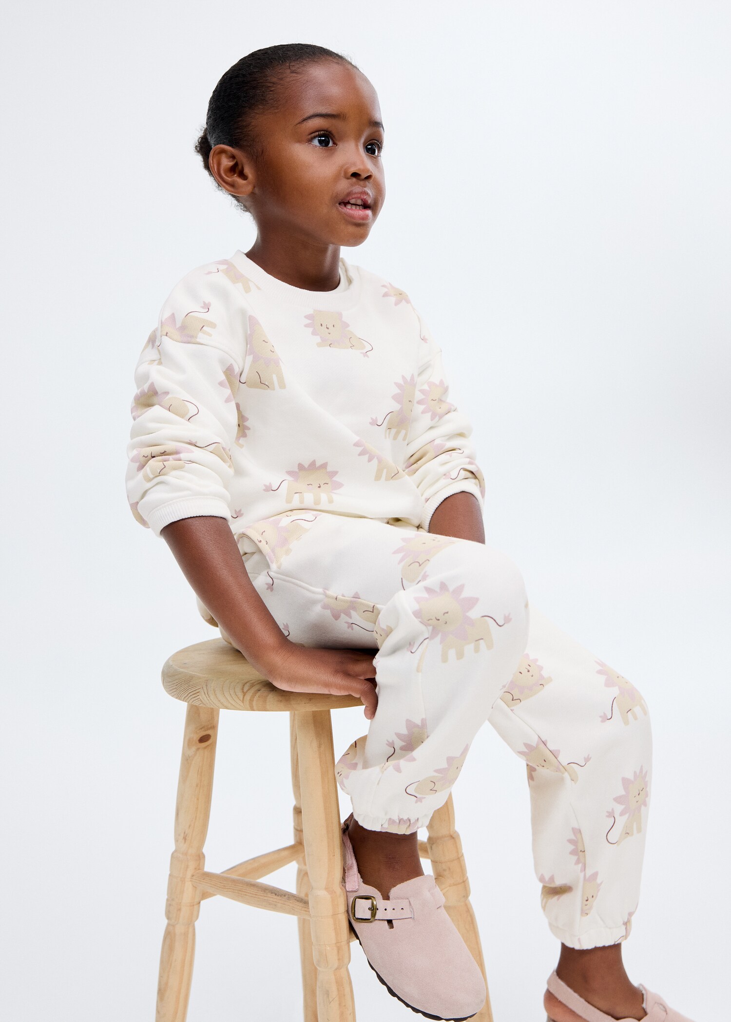 Printed cotton joggers - Medium plane