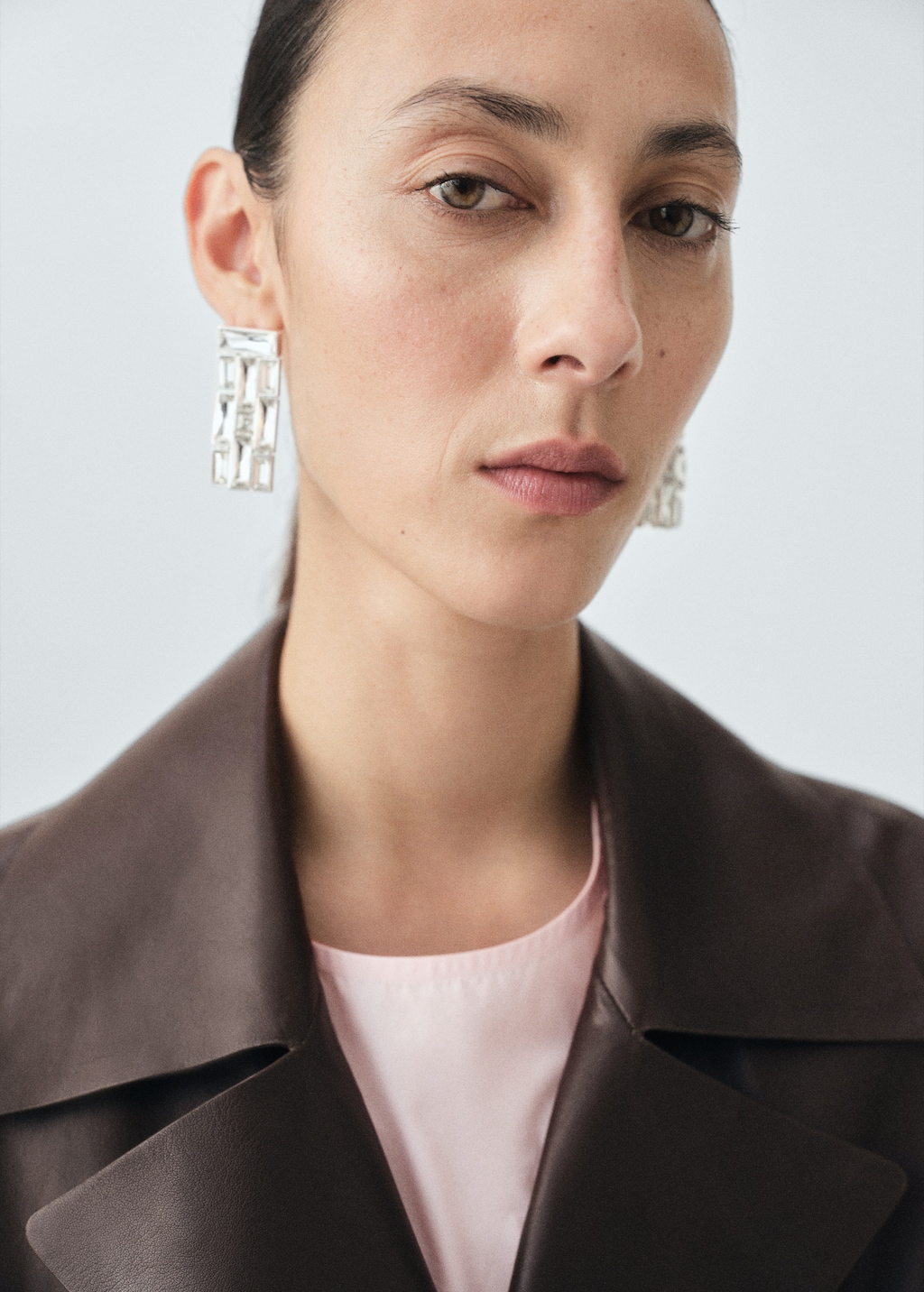 100% leather trench coat with belt