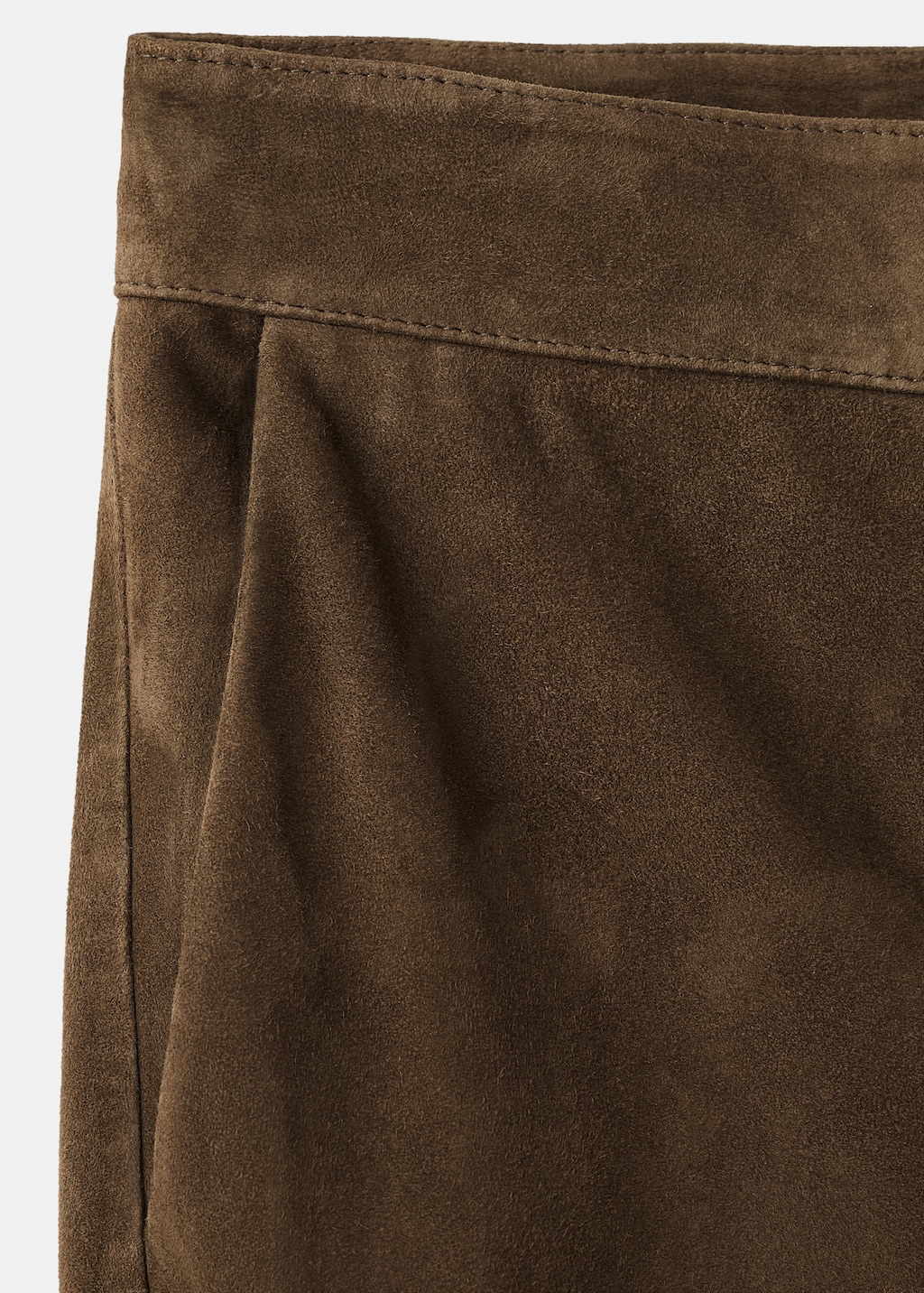 100% suede flared pants