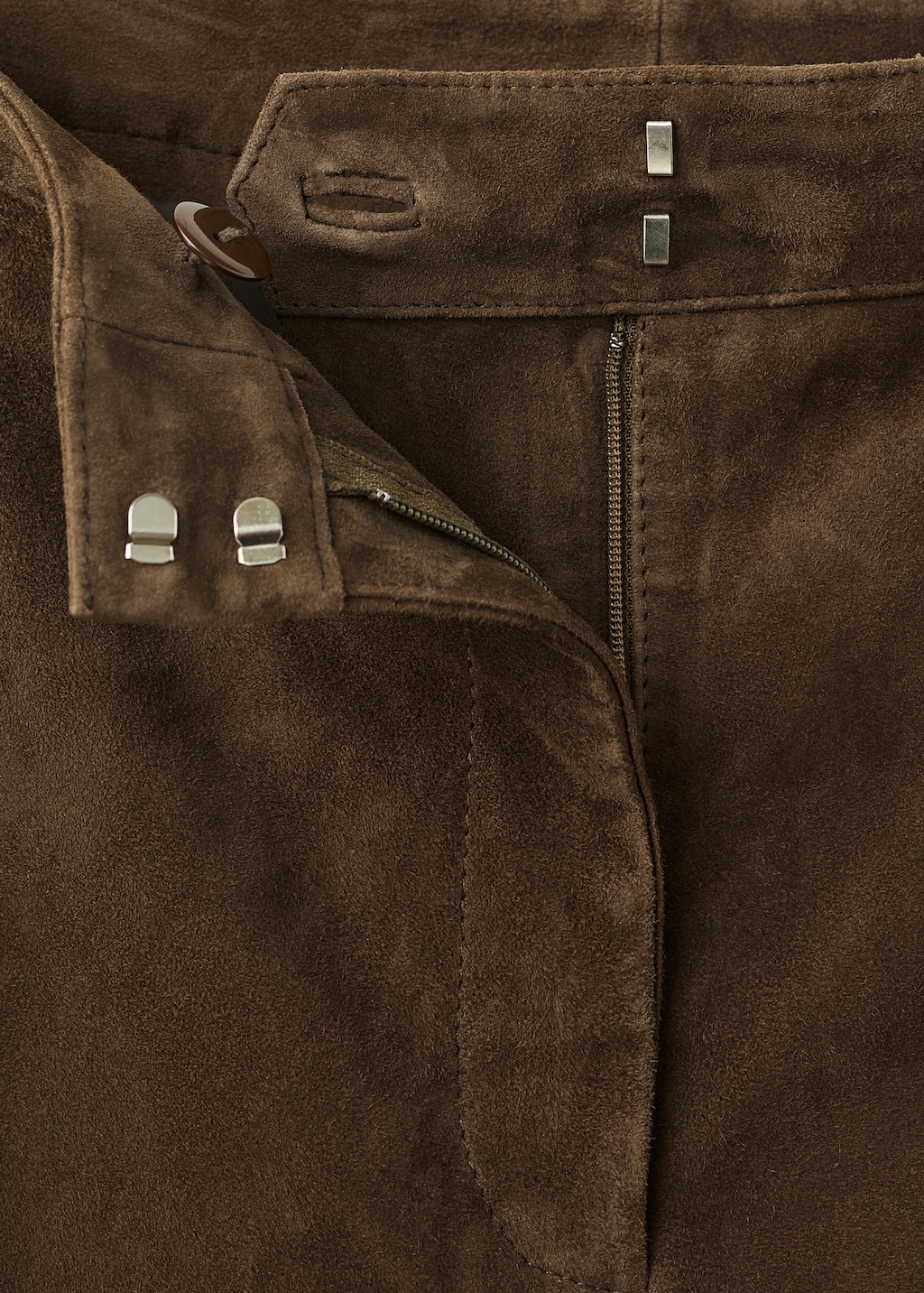 100% suede flared pants