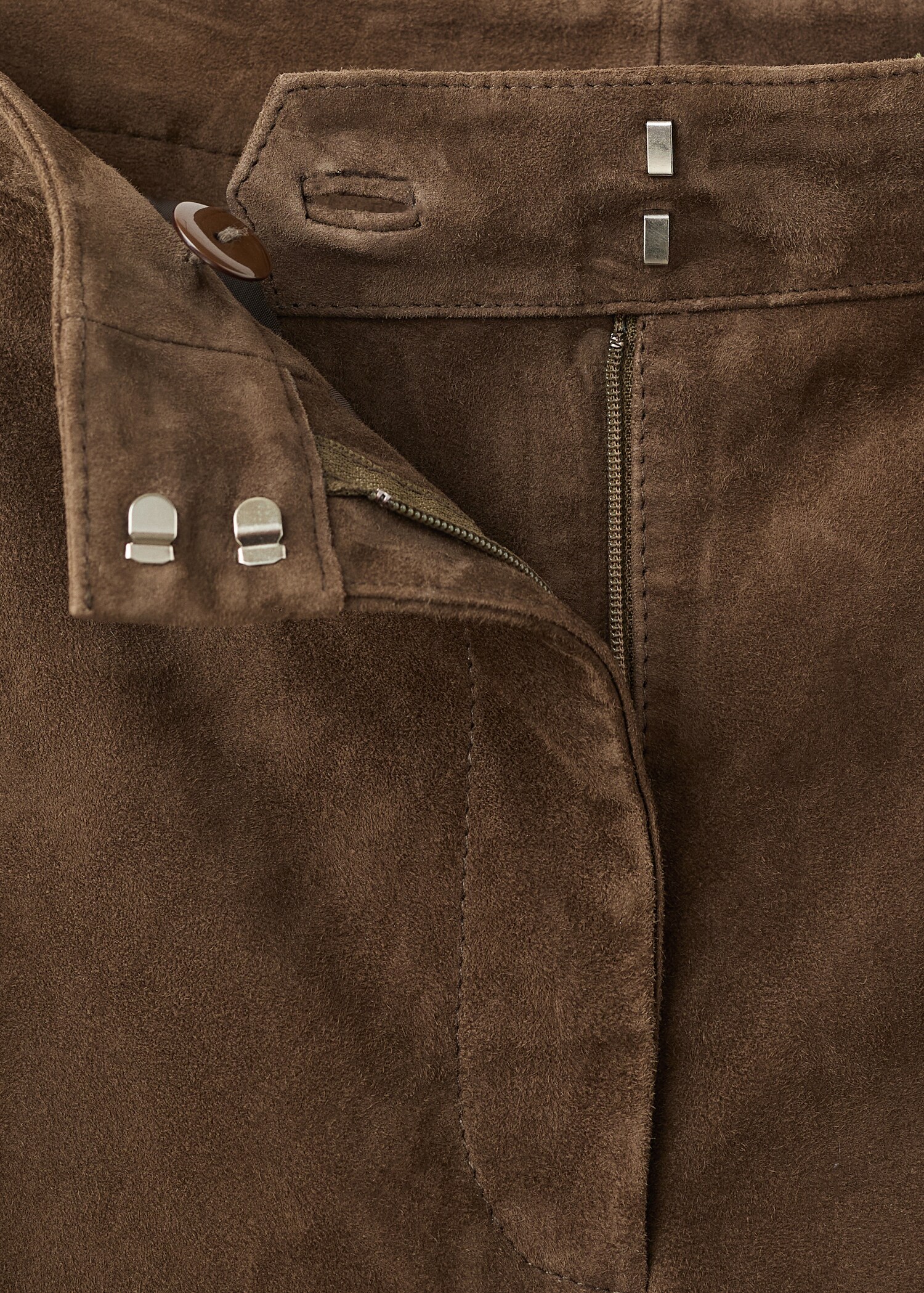 100% suede flared pants - Details of the article 8