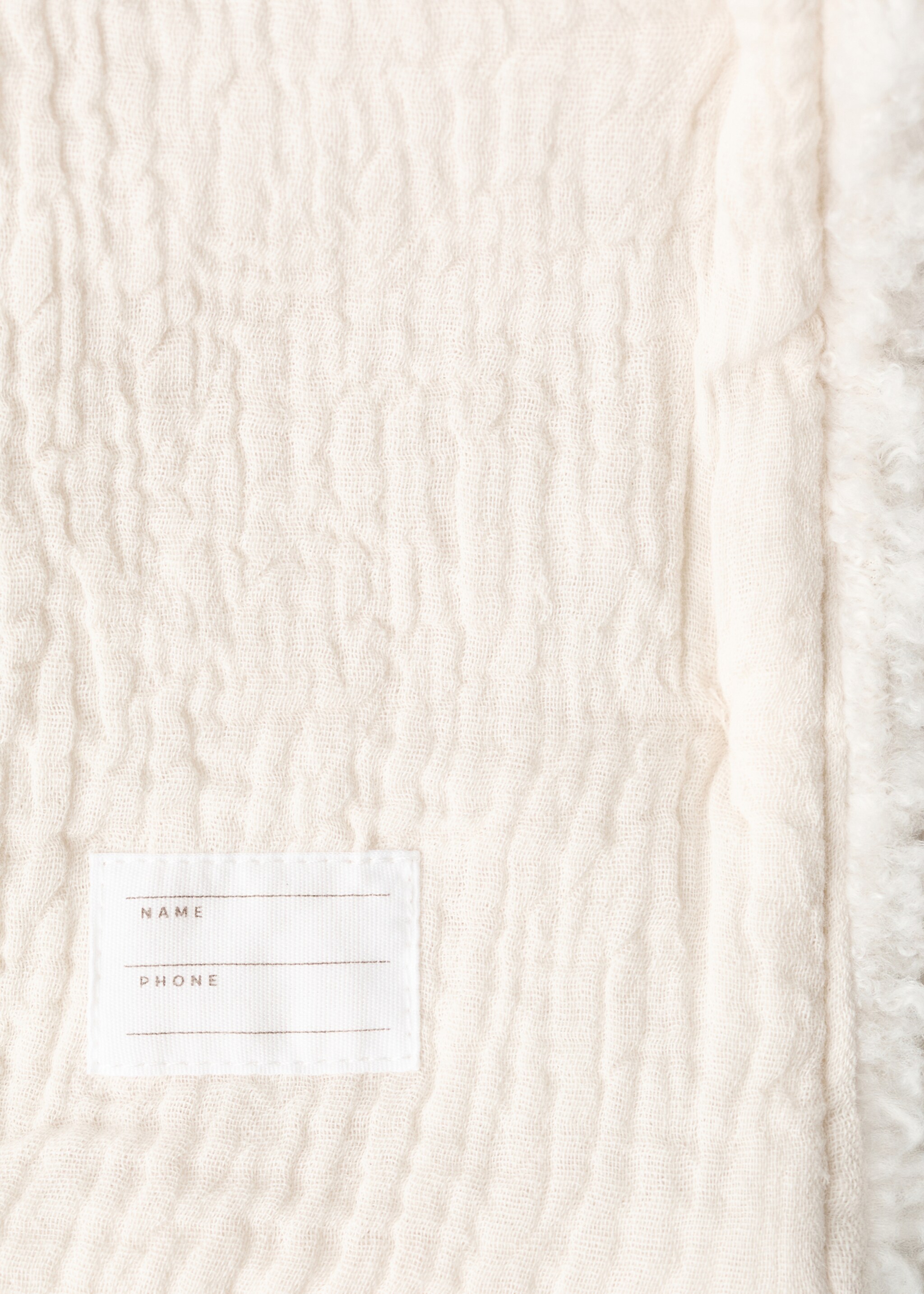 Shearling-effect hooded coat - Details of the article 0, Ecru. Ref: 17066345-00.