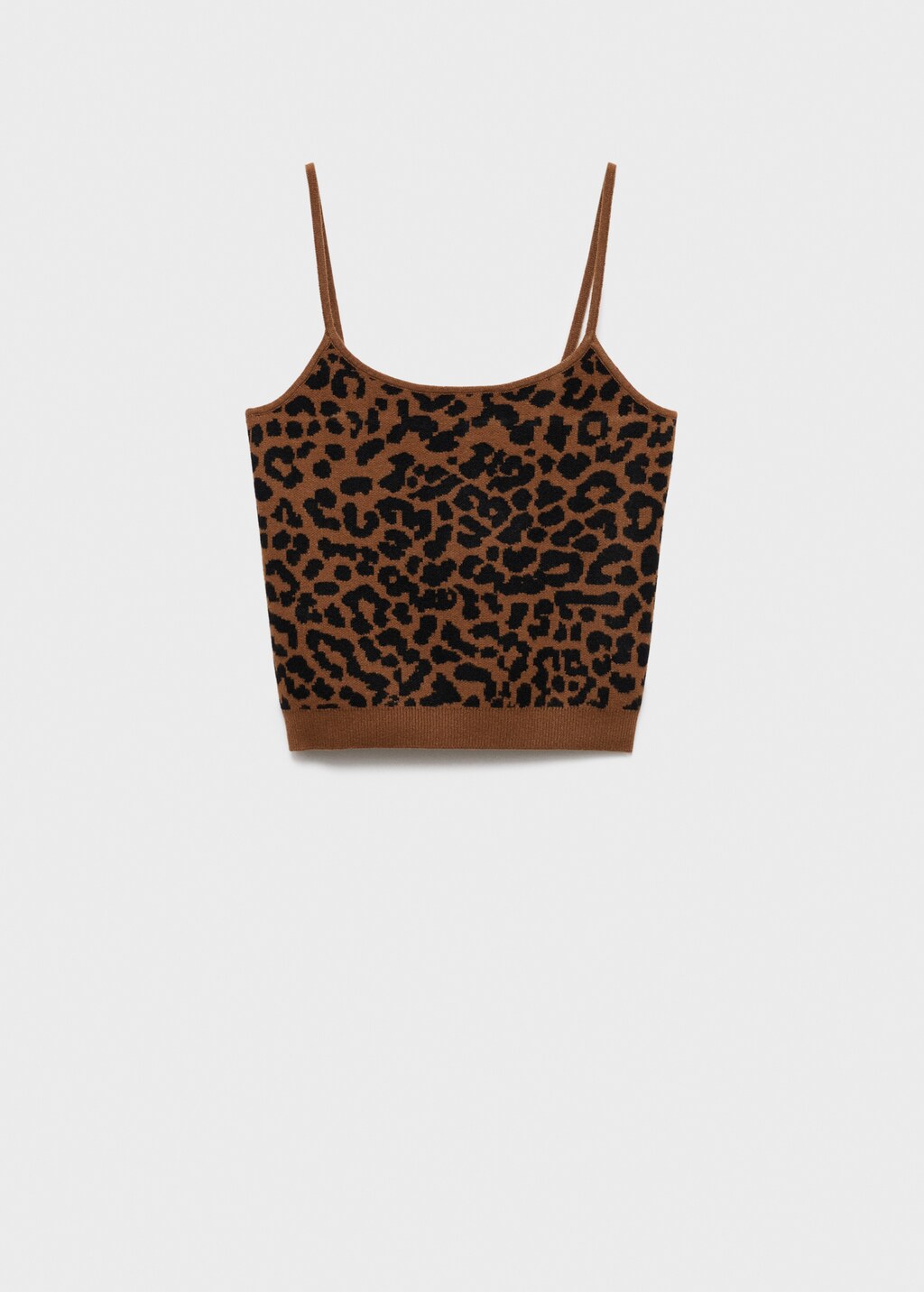 Leopard-print knitted top - Women | MANGO Canada