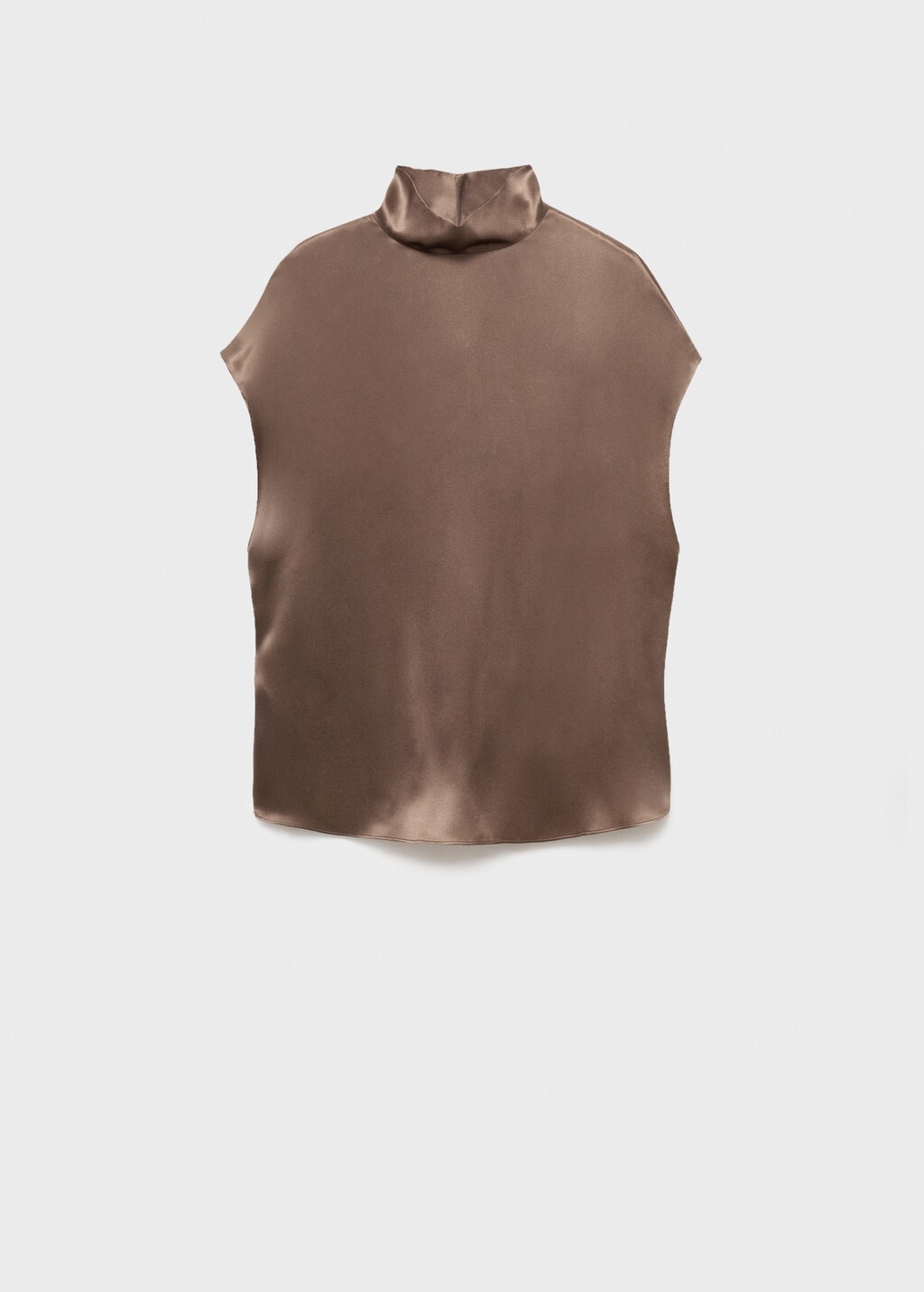 100% silk satin turtleneck blouse - image 5