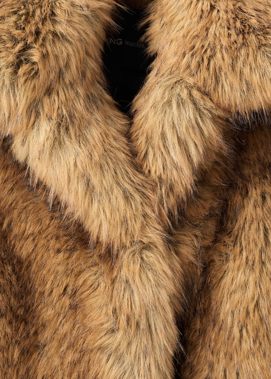 Fur-effect jacket with lapels