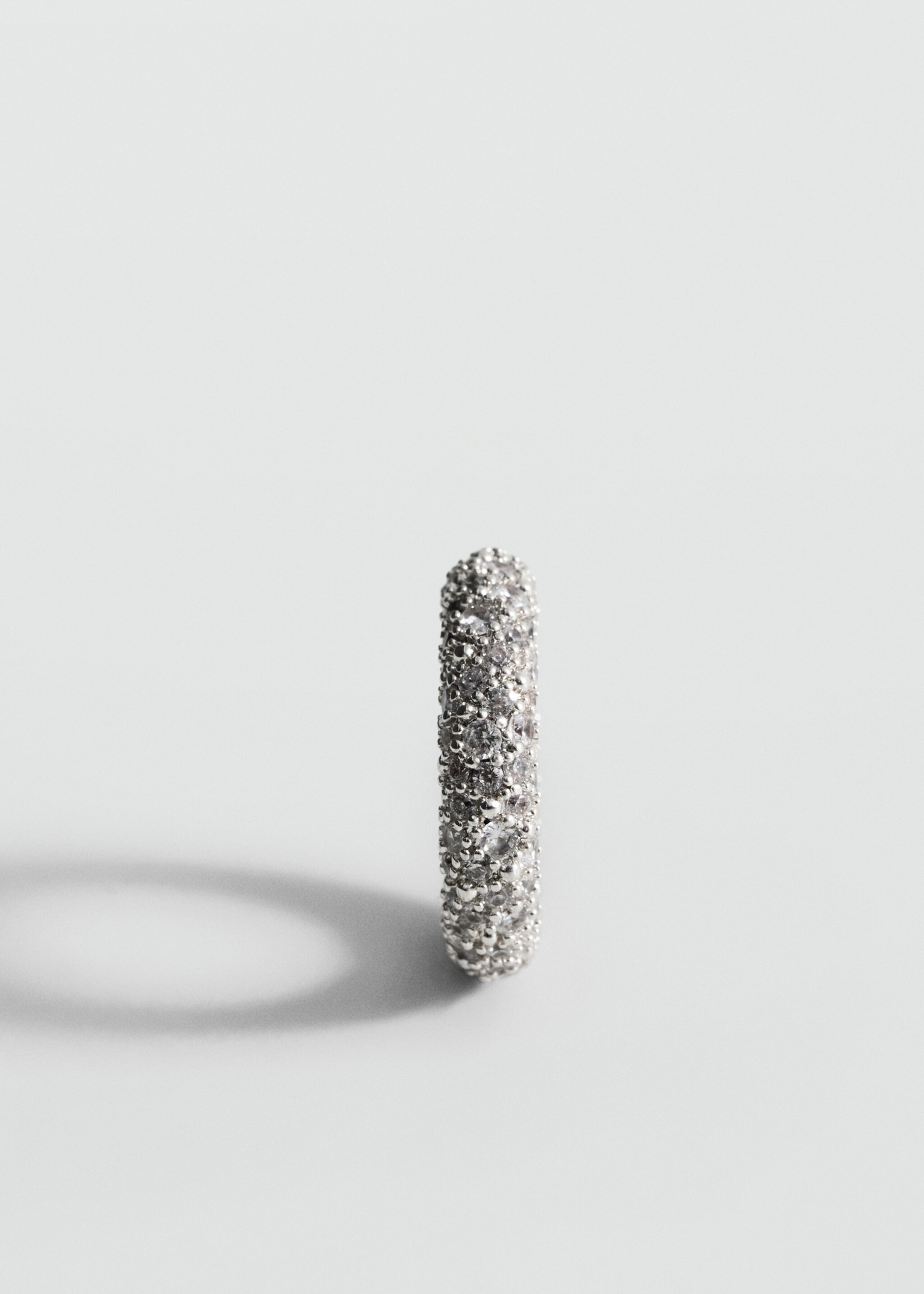 Mixed crystal ring - Details of the article 1, Silver. Ref: 17066359-00.
