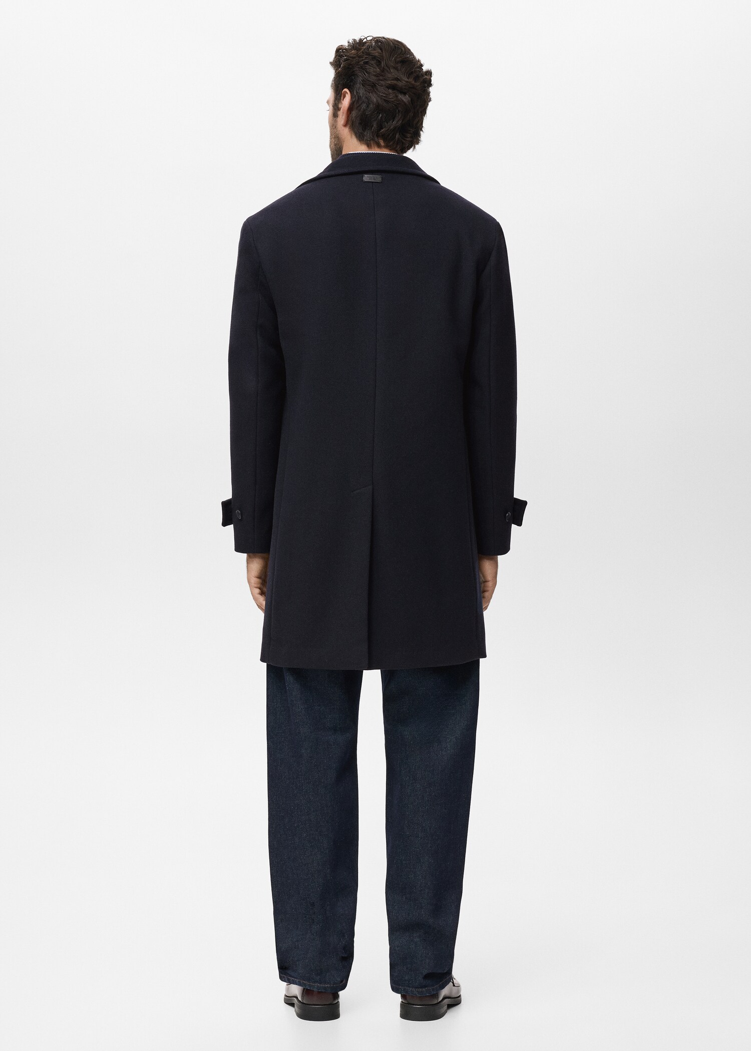Manteau en laine à col cheminée - Verso de l’article