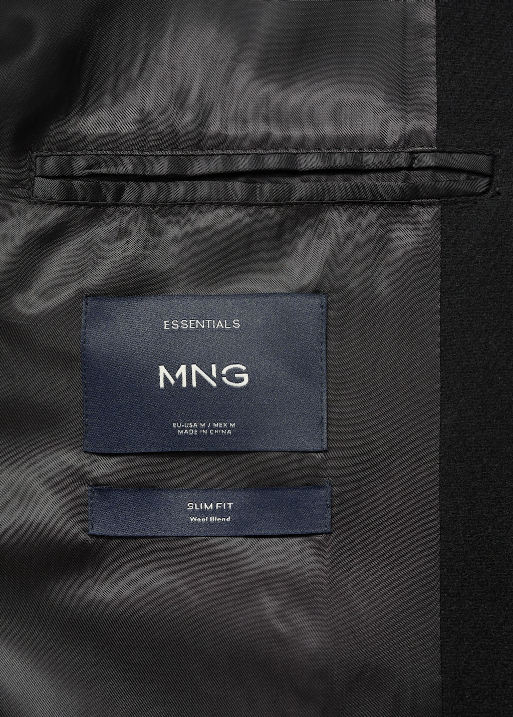 Wool funnel neck coat