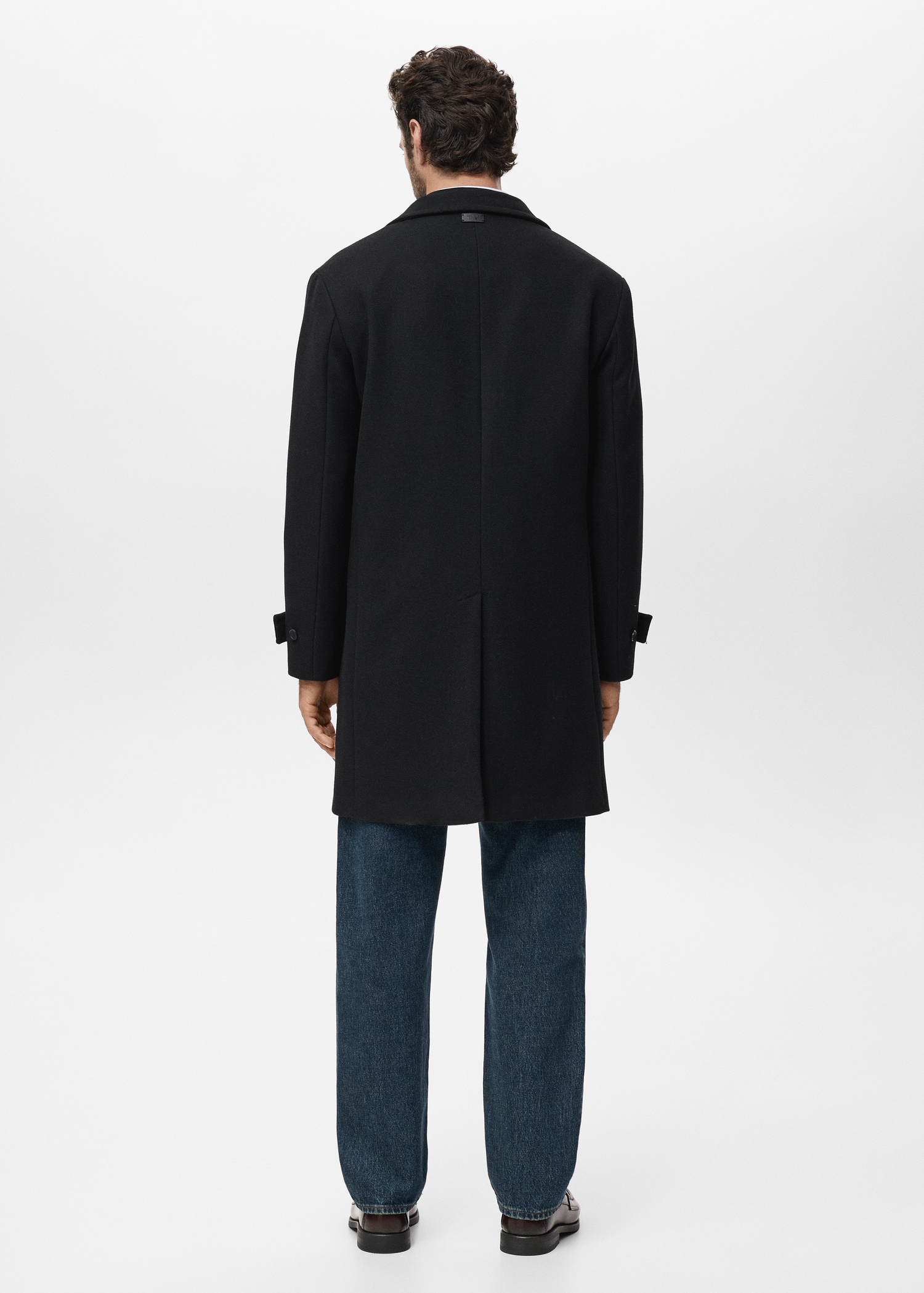 Manteau en laine à col cheminée - Verso de l’article