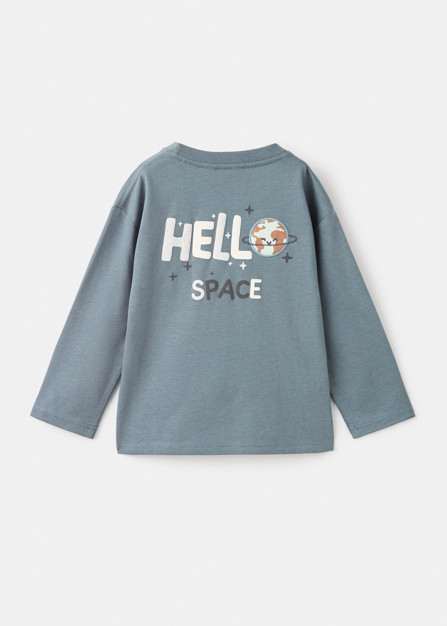 Printed cotton-blend T-shirt - Reverse of the article