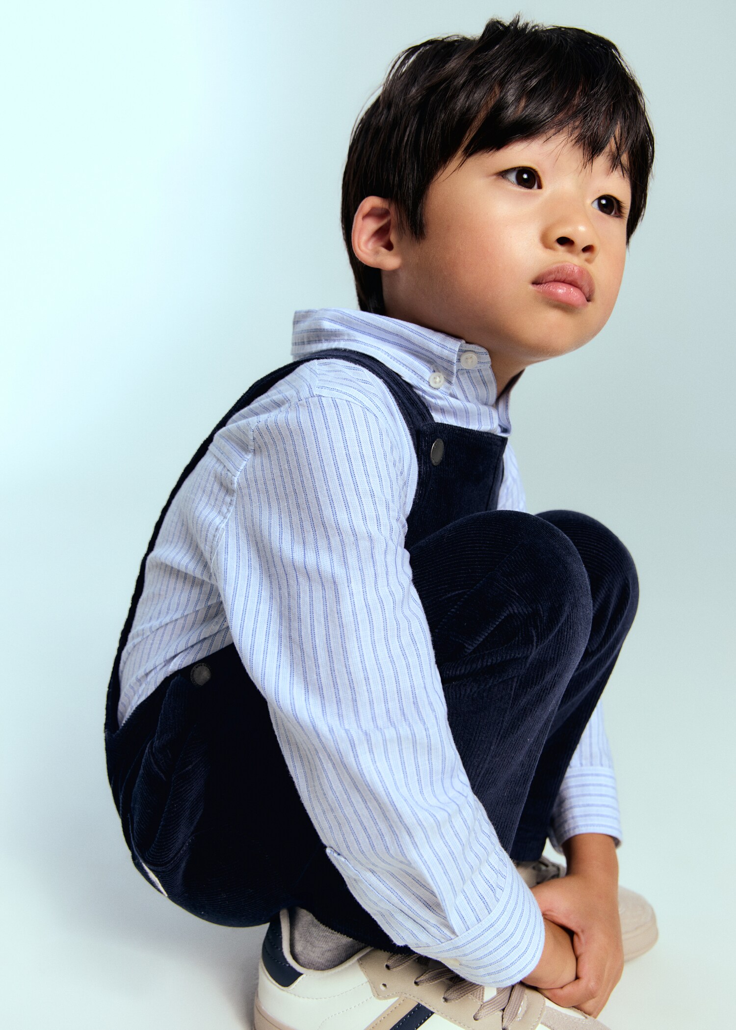 Long corduroy dungarees - Medium plane
