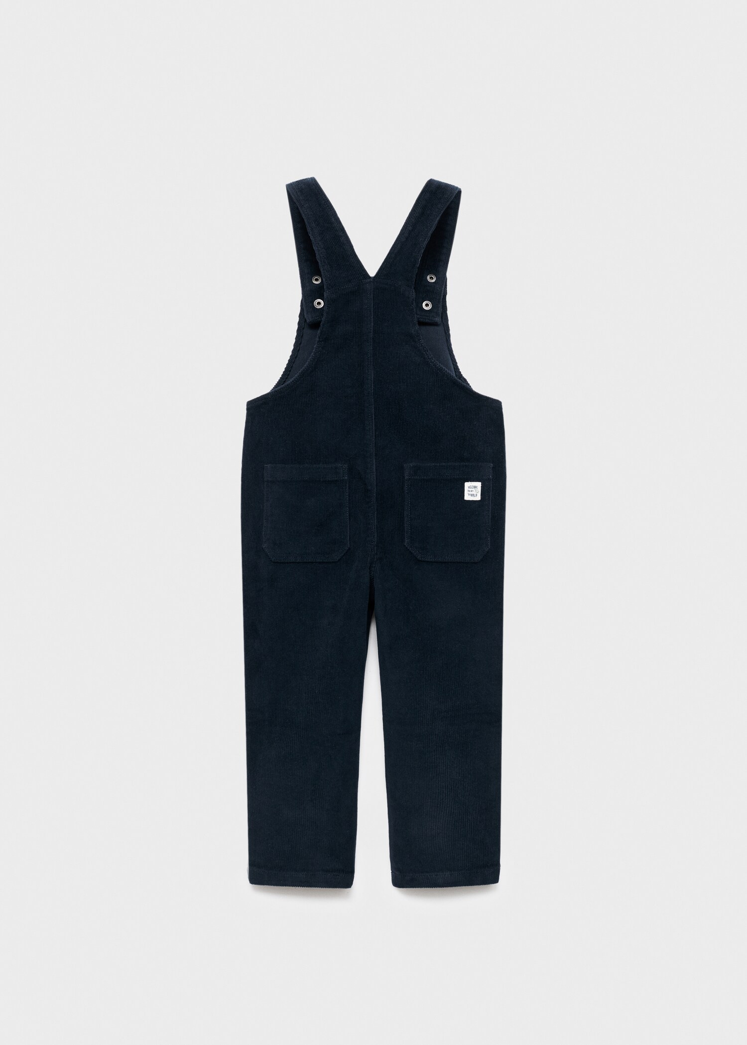 Long corduroy overalls - Reverse of the article