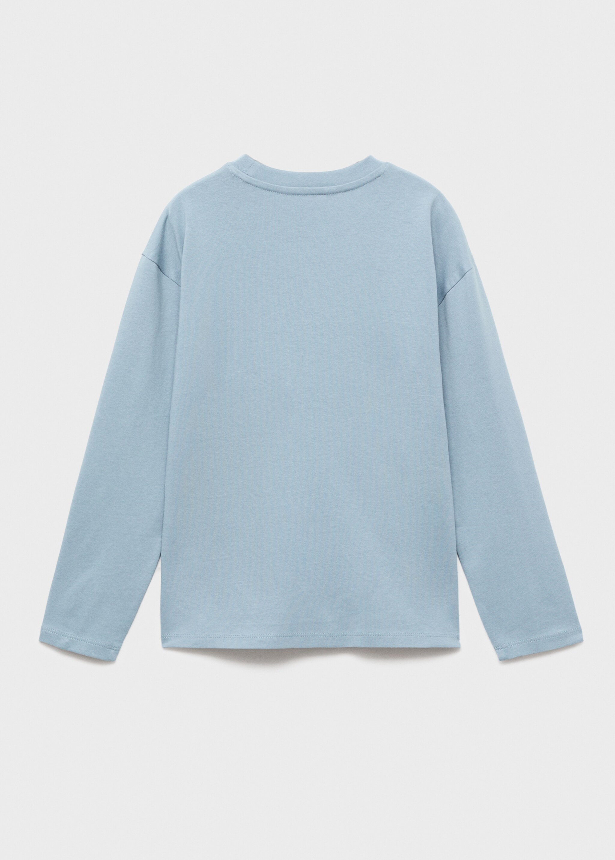 Printed long sleeve t-shirt - Reverse of the article, Blue. Ref: 17066728-00.