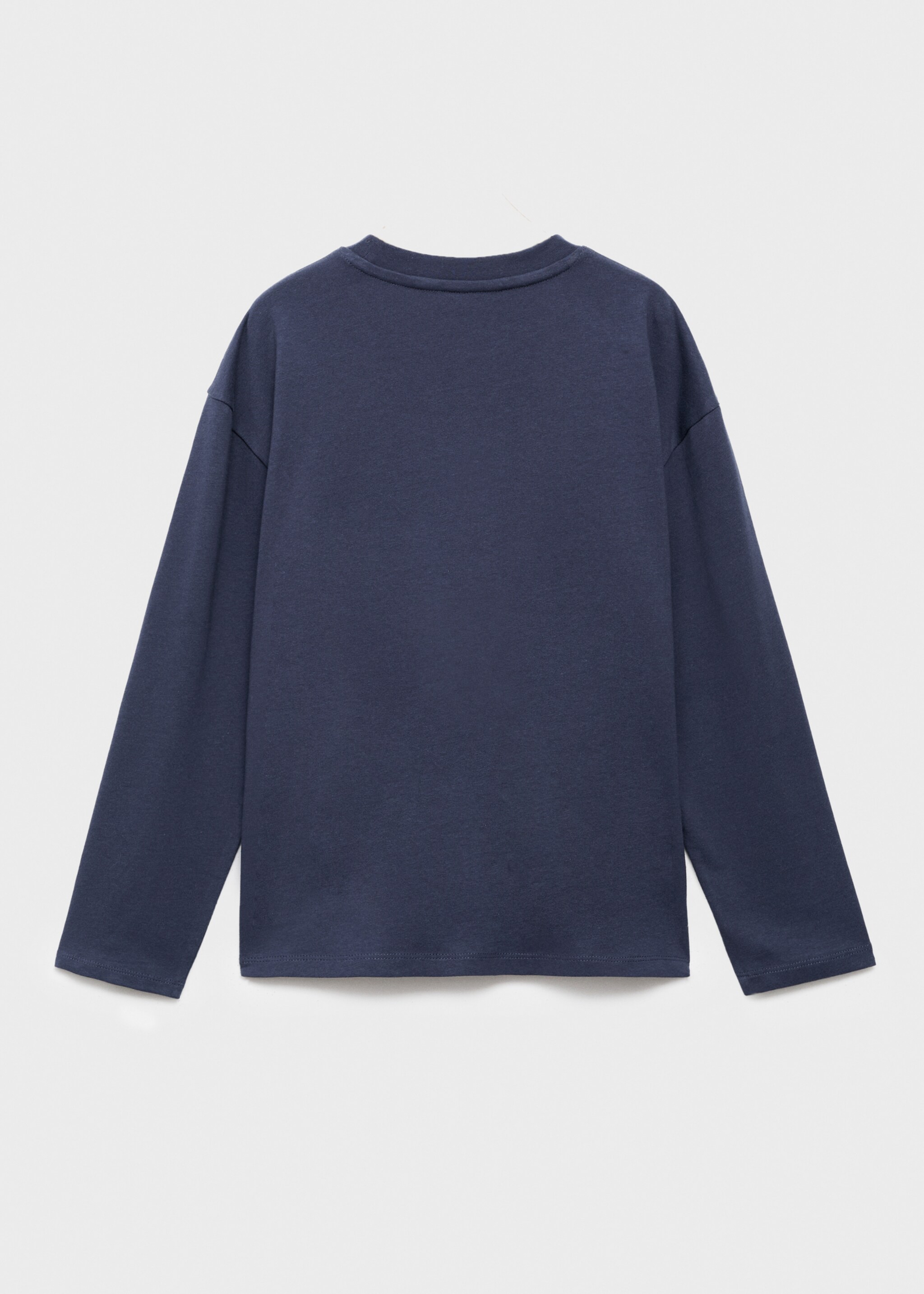 Printed long sleeve t-shirt - Reverse of the article, Navy. Ref: 17066728-00.