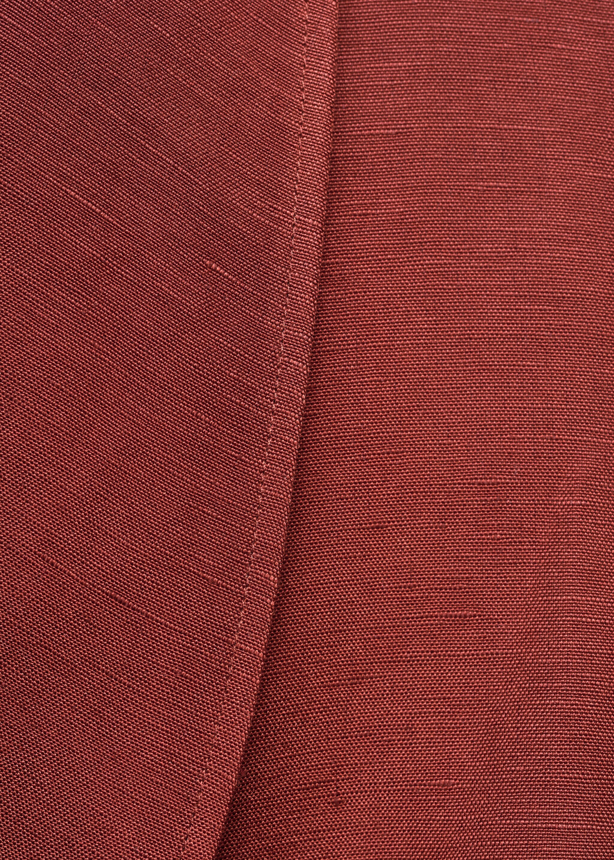 Linen suit waistcoat with belt - Details of the article 0, Copper. Ref: 17066734-00.