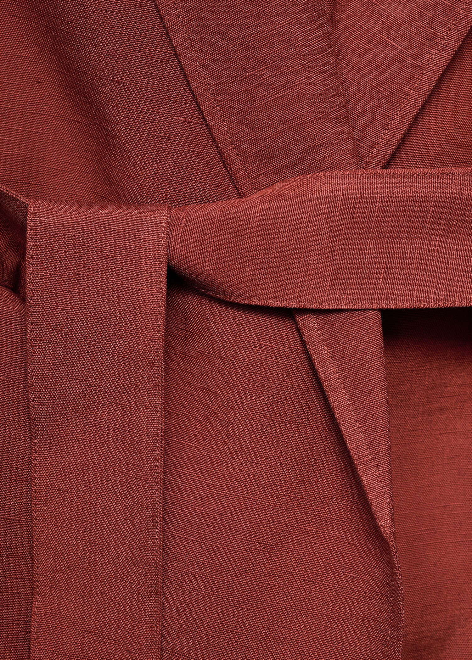 Linen suit waistcoat with belt - Details of the article 8