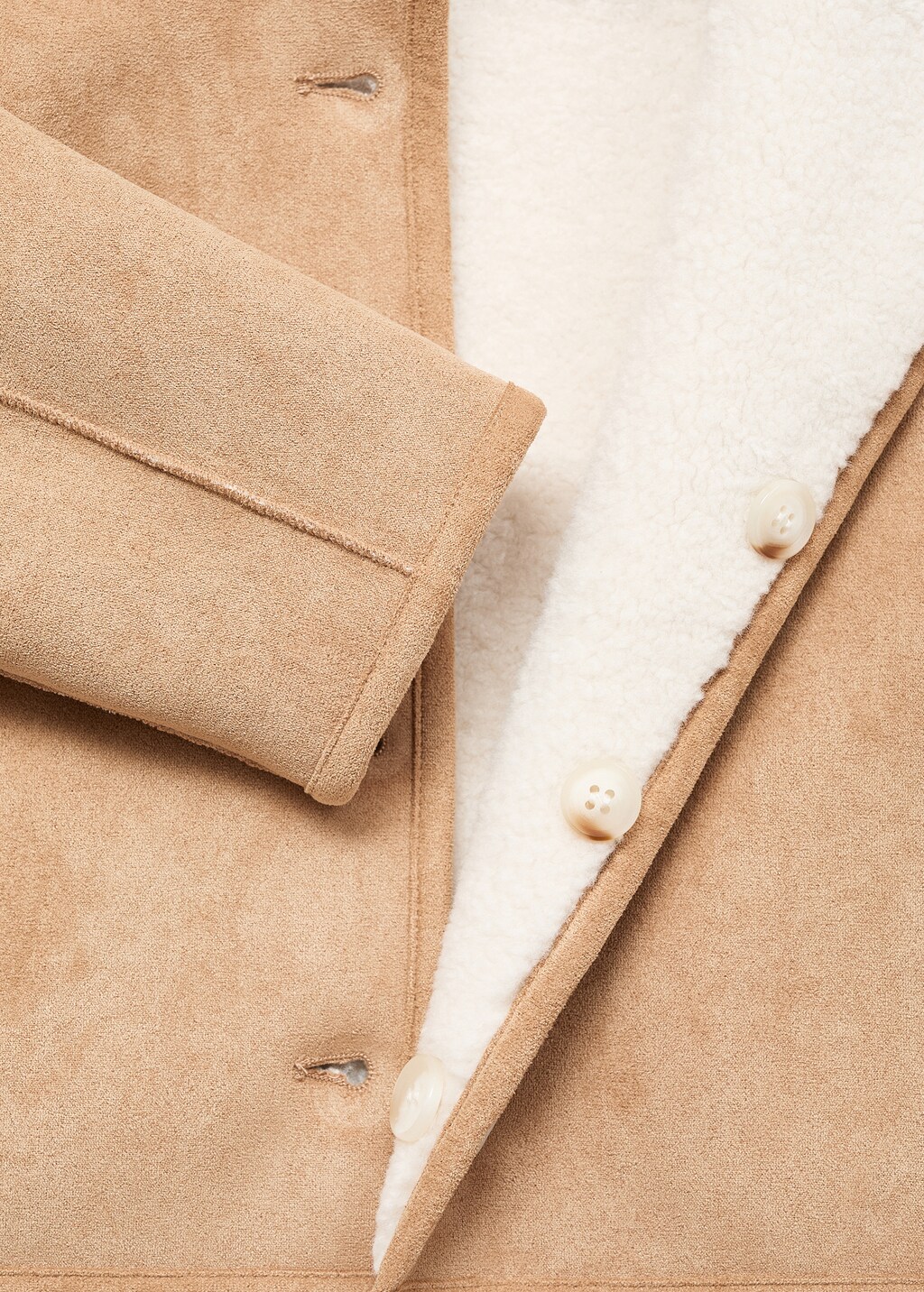 Reversible double-faced teddy coat