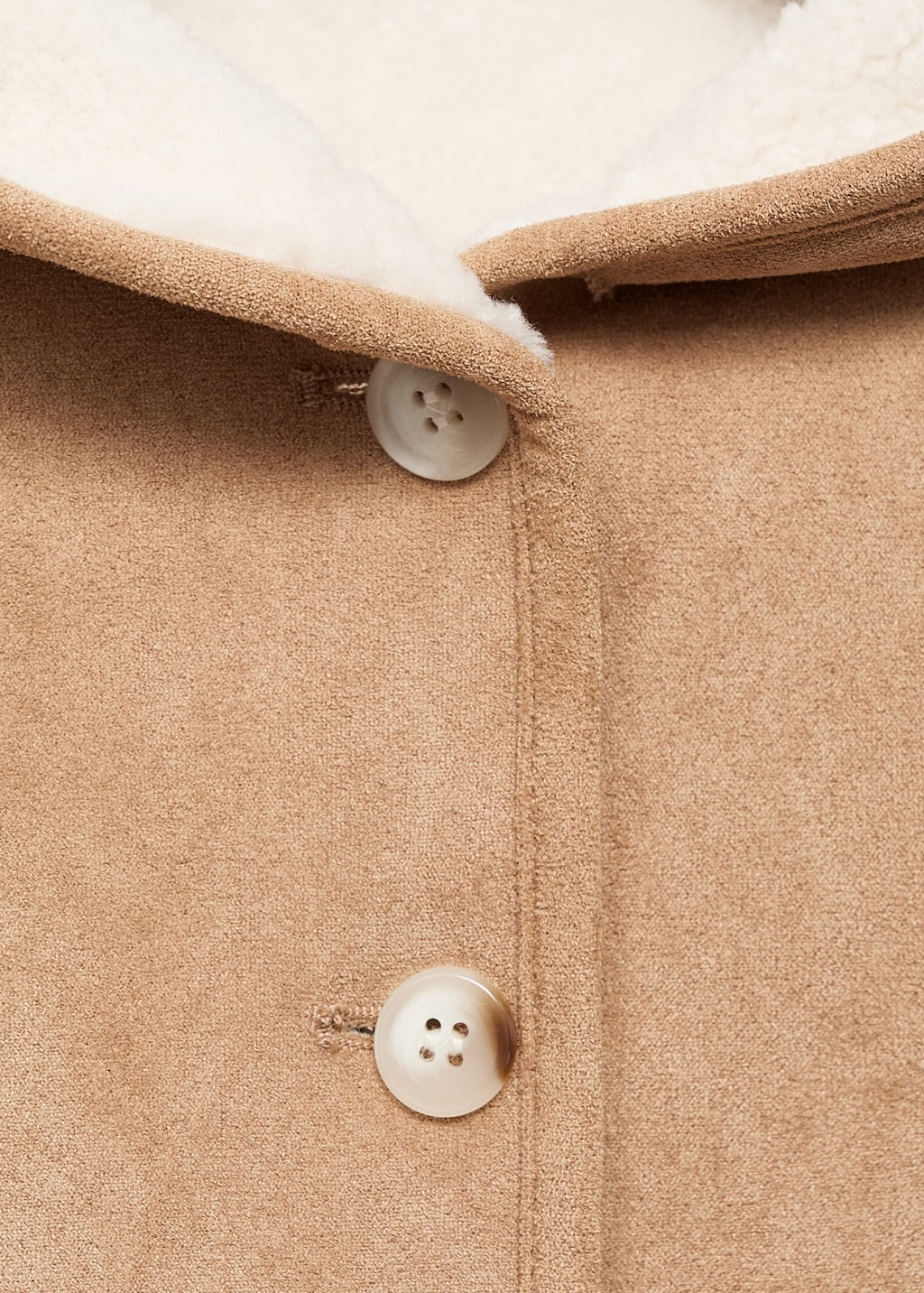 Reversible double-faced teddy coat