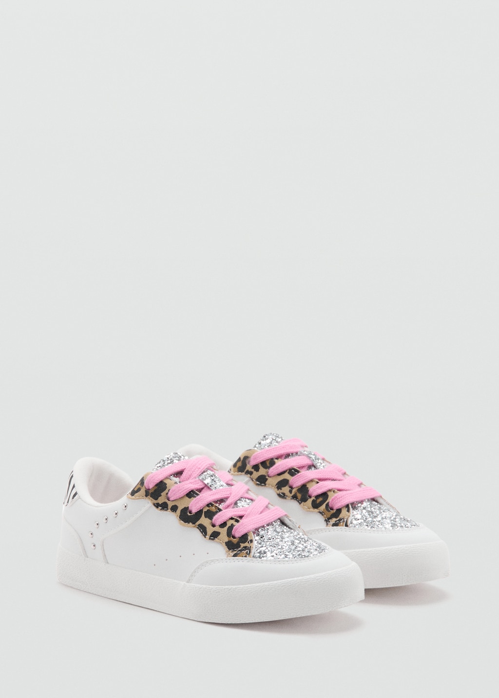 Leopard glitter sneakers
