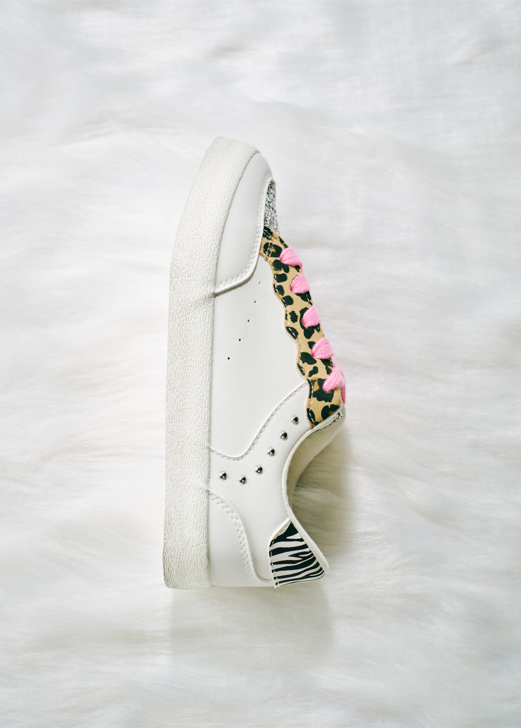 Leopard glitter sneakers