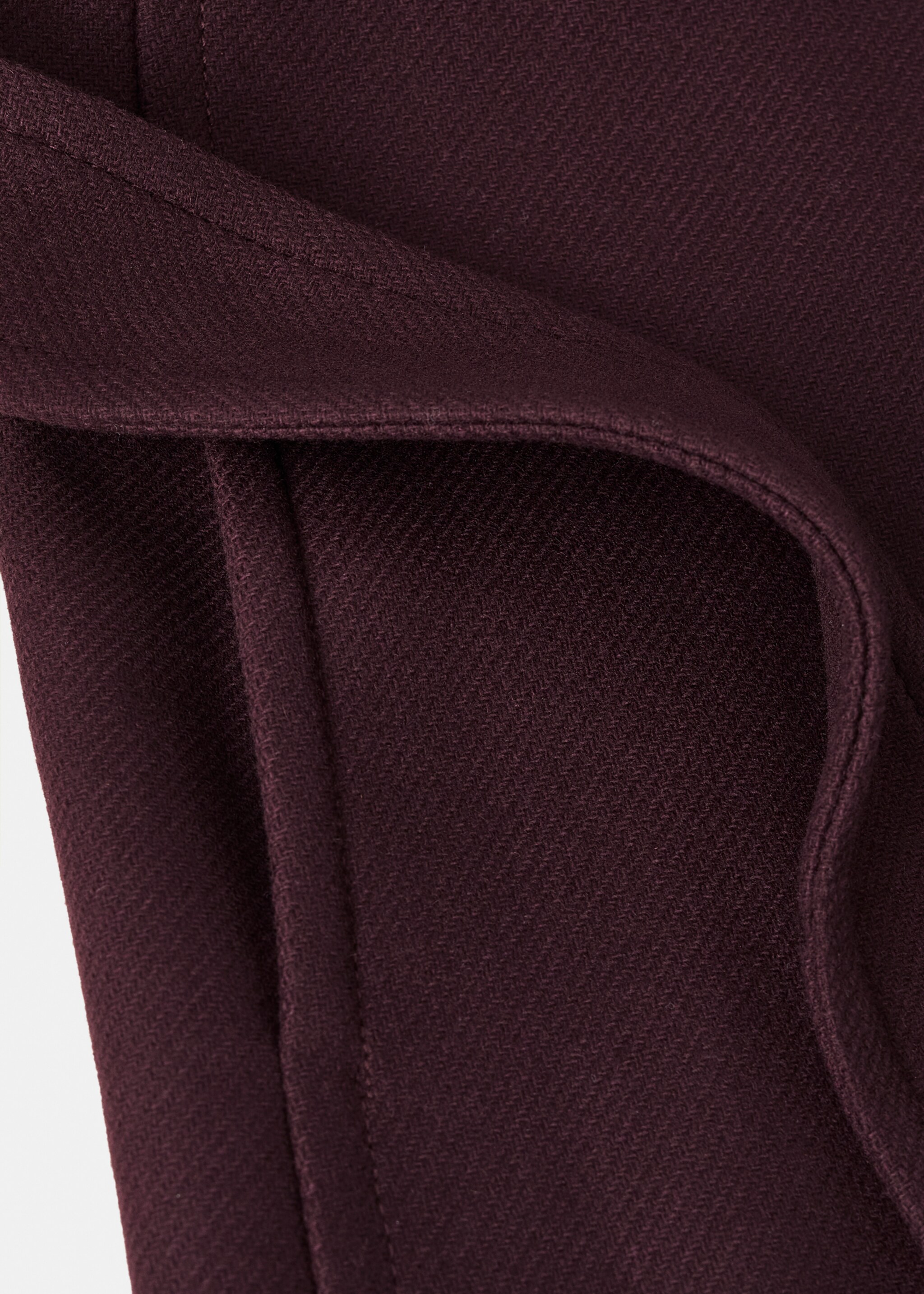Manteau laine Manteco ceinture - Détail de l'article 0, Grenat. Ref: 17066744-00.