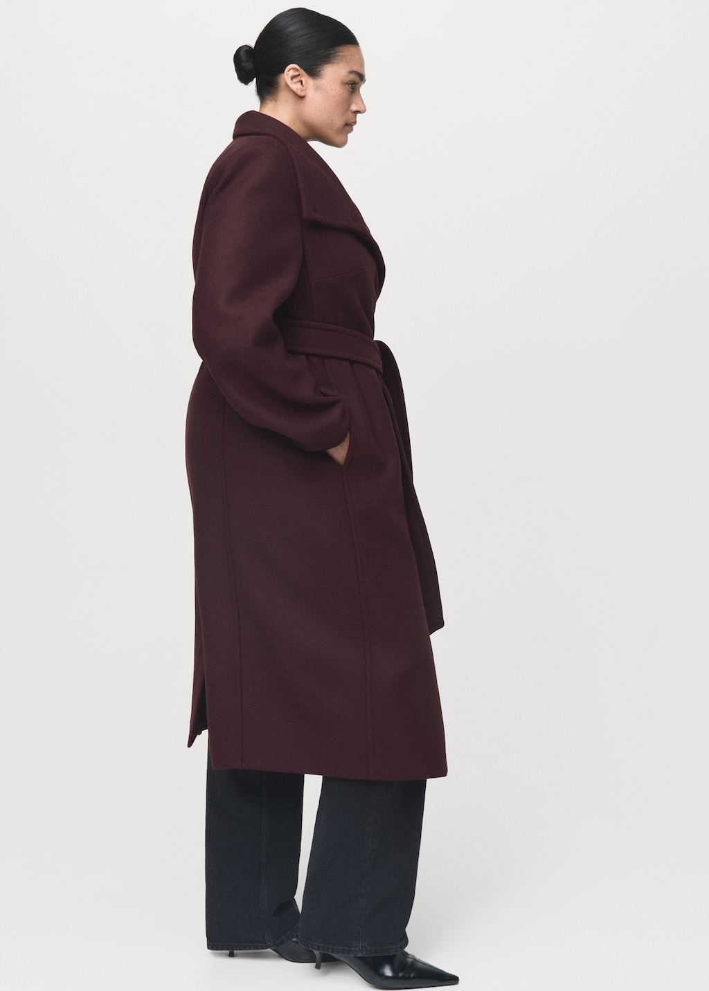 Mango Manteco wool coat with belt