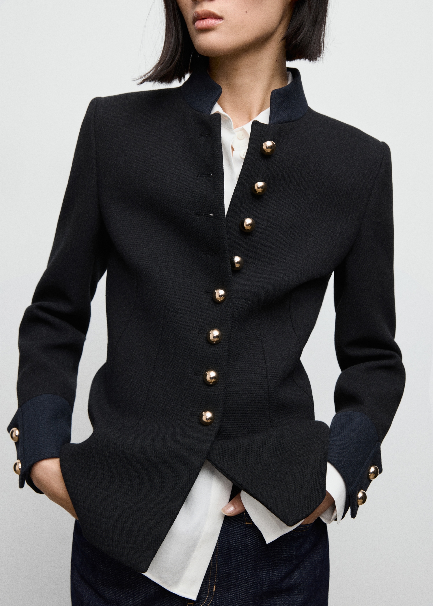 Veste Style Blazer Officier Femme Manteau Officier Blazer Style