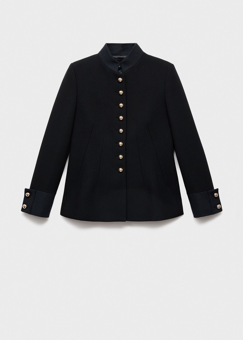 Fitted jacket with band collar - image 5