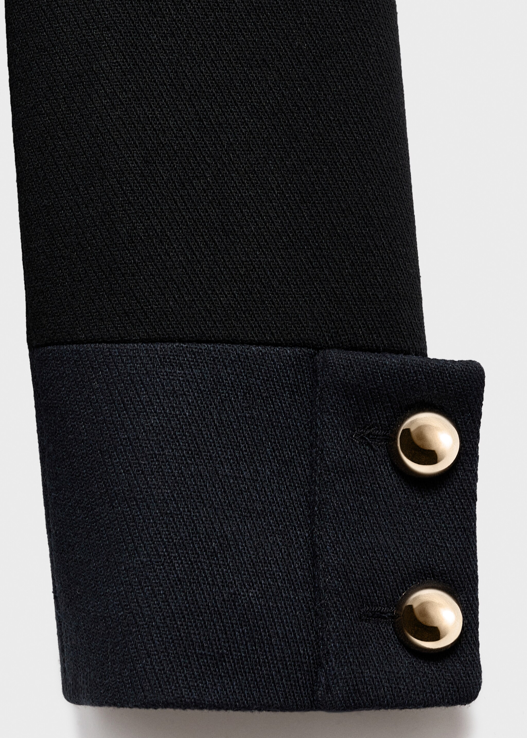 Fitted jacket with band collar - Details of the article 0, Black. Ref: 17066745-00.