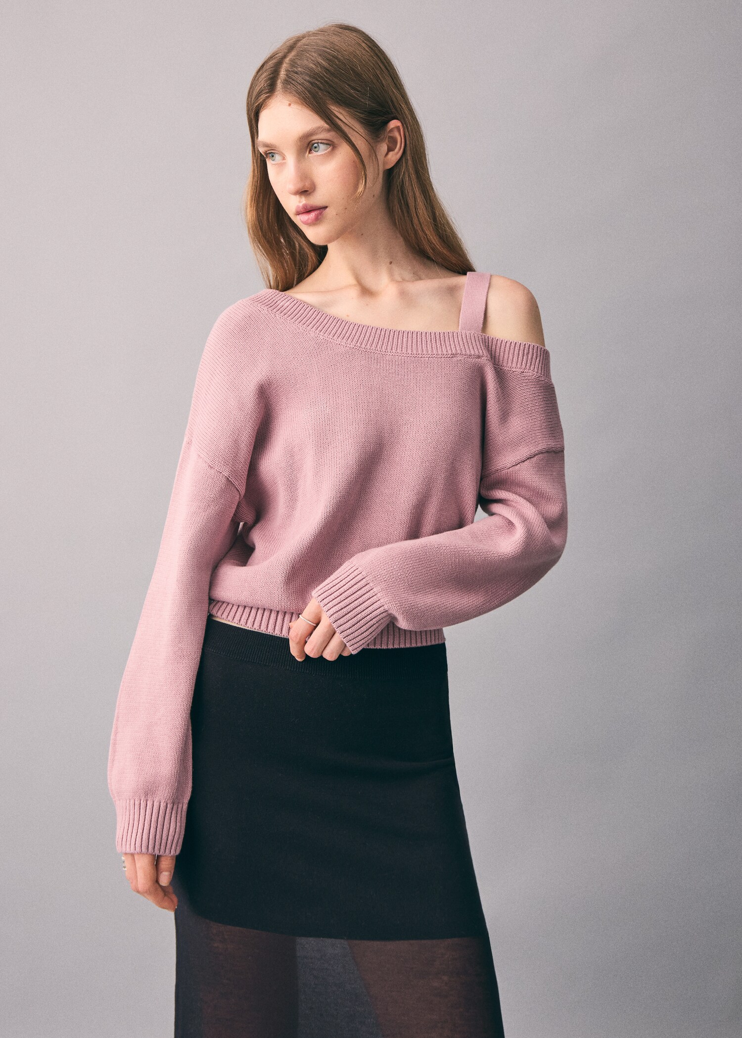 Long semi-transparent skirt - Medium plane