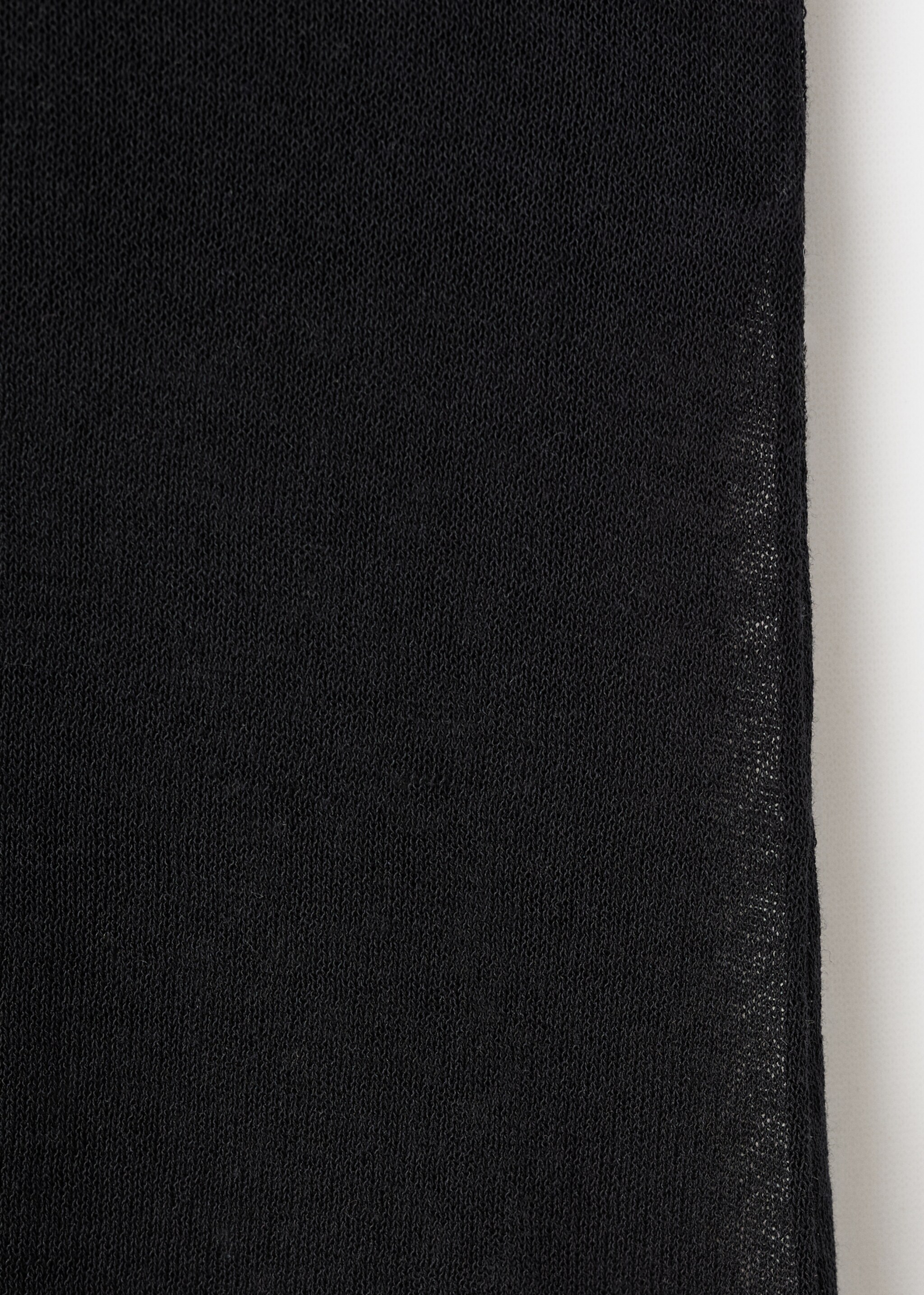 Long knitted skirt - Details of the article 0, Black. Ref: 17067123-00.