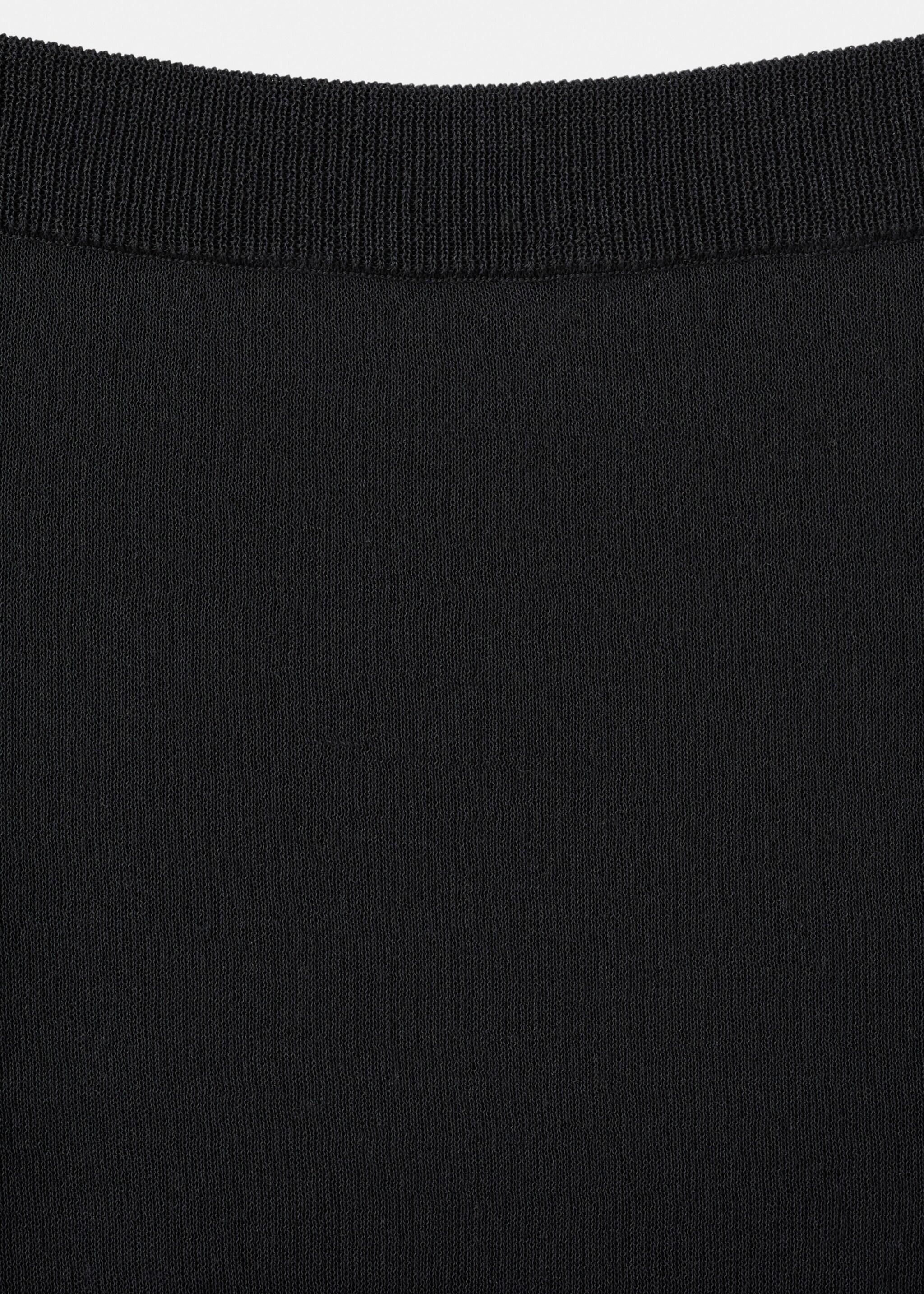 Long knitted skirt - Details of the article 8, Black. Ref: 17067123-00.