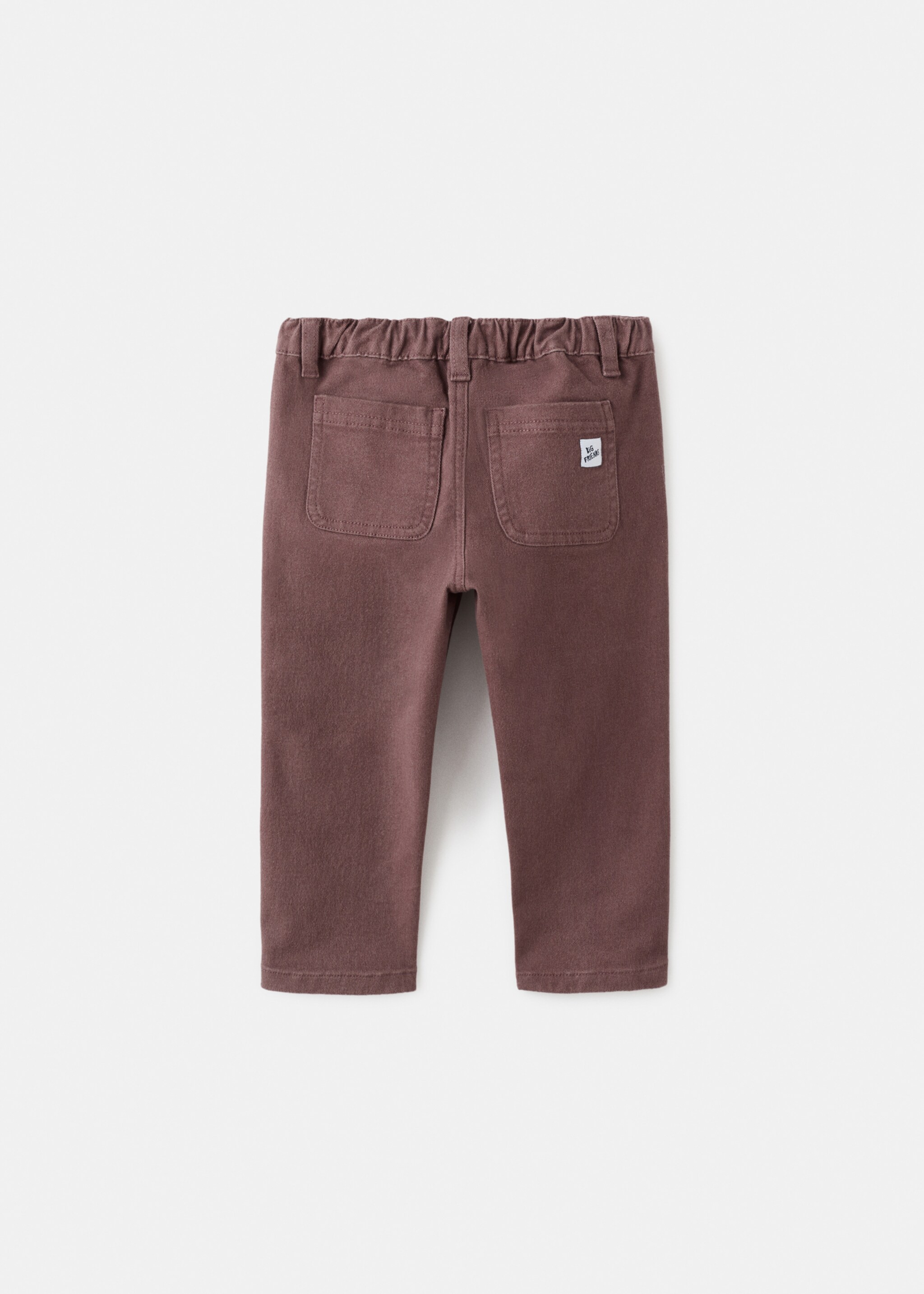 Straight trousers - Reverse of the article, Wine. Ref: 17067124-00.