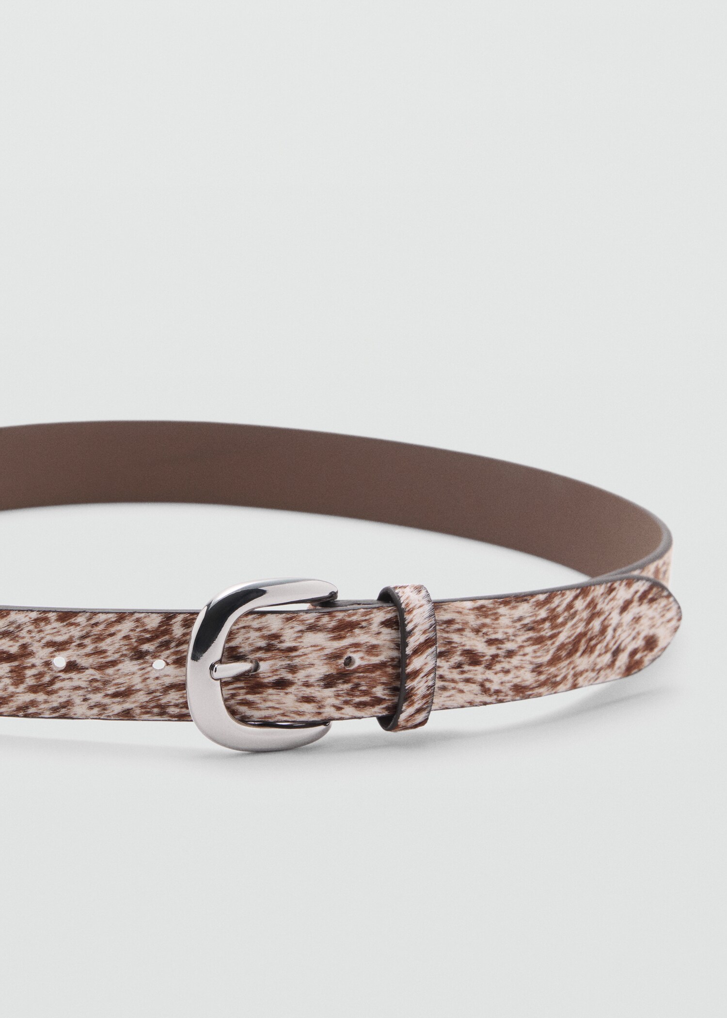 Leather fur belt - Medium plane