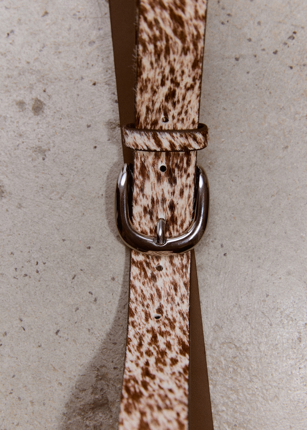 Leather fur belt