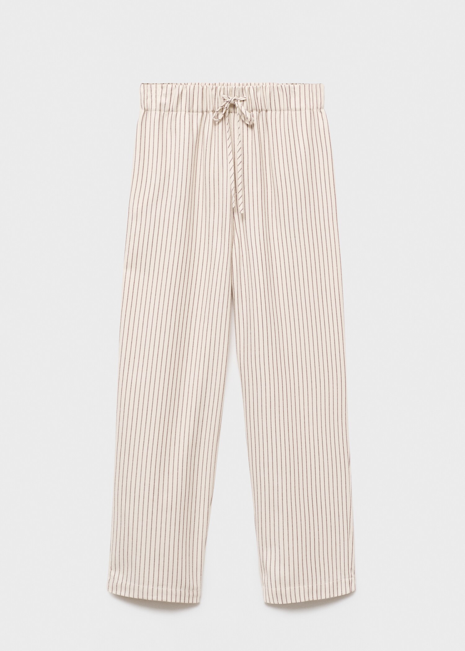 Woven striped flannel trousers - Article without model