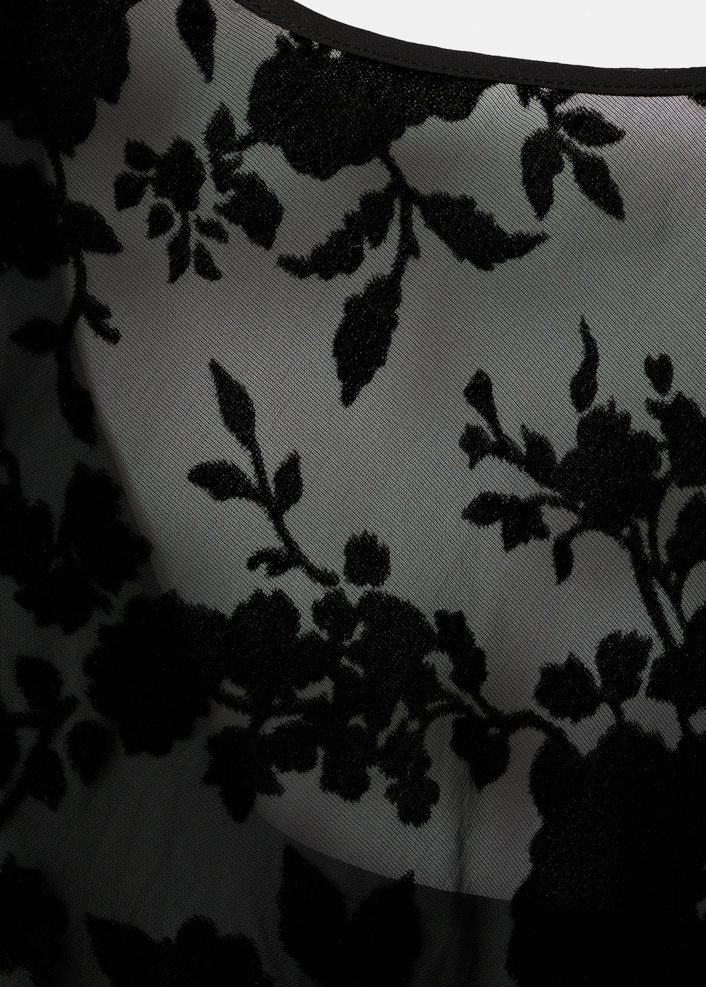 Floral jacquard dress with bell sleeves