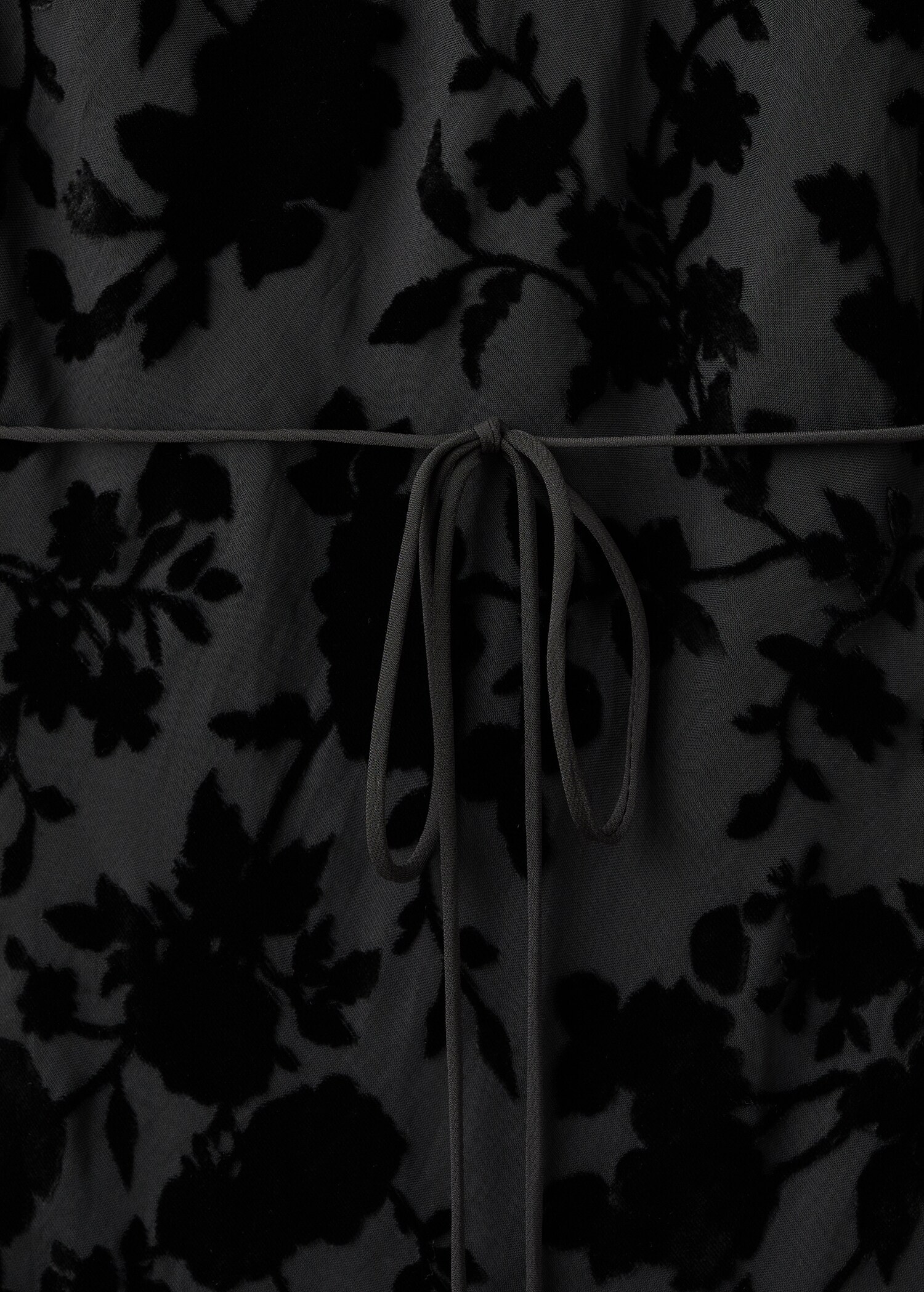 Floral jacquard dress with bell sleeves - Details of the article 8
