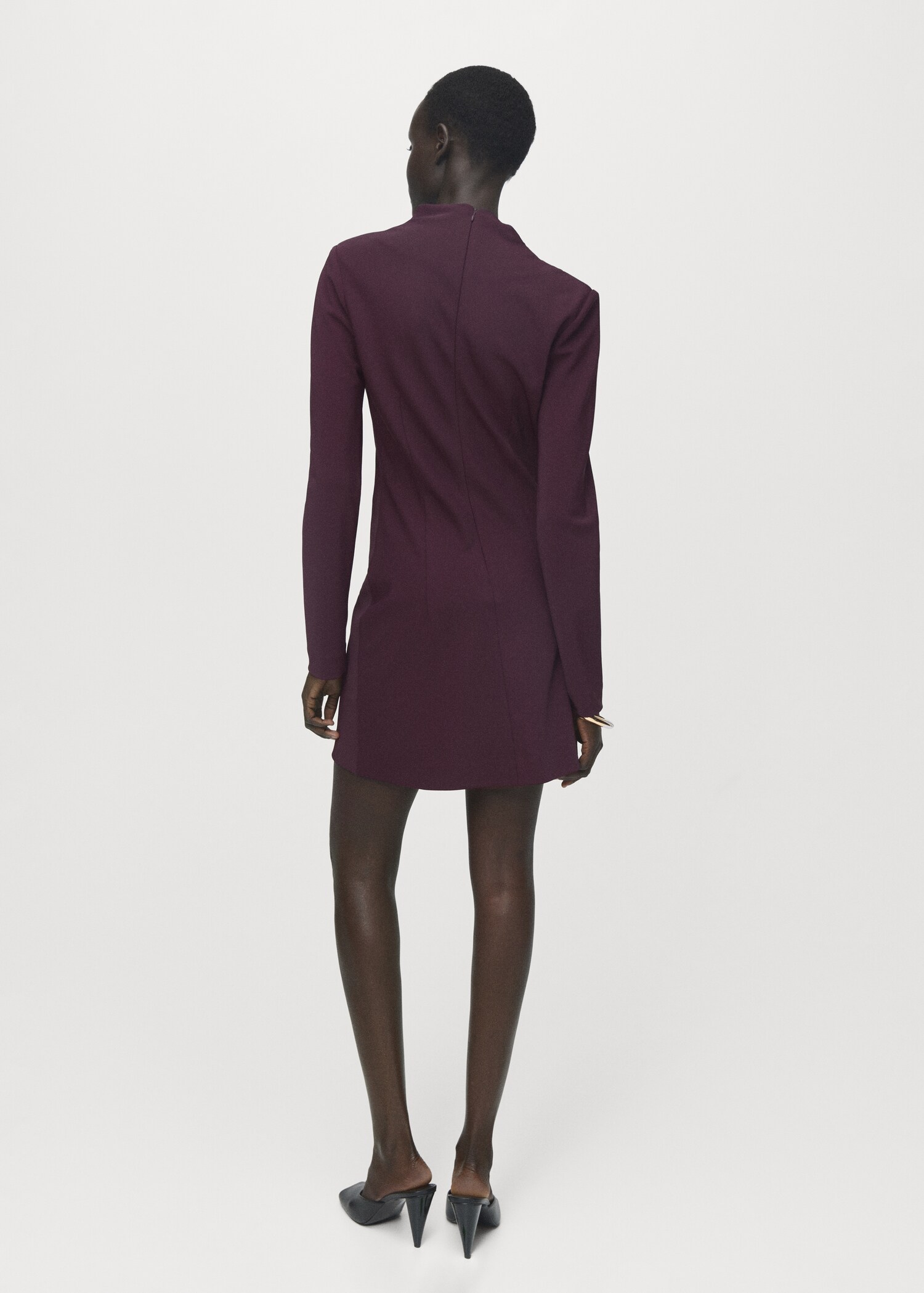 Robe à col drapé à manches longues - Verso de l’article