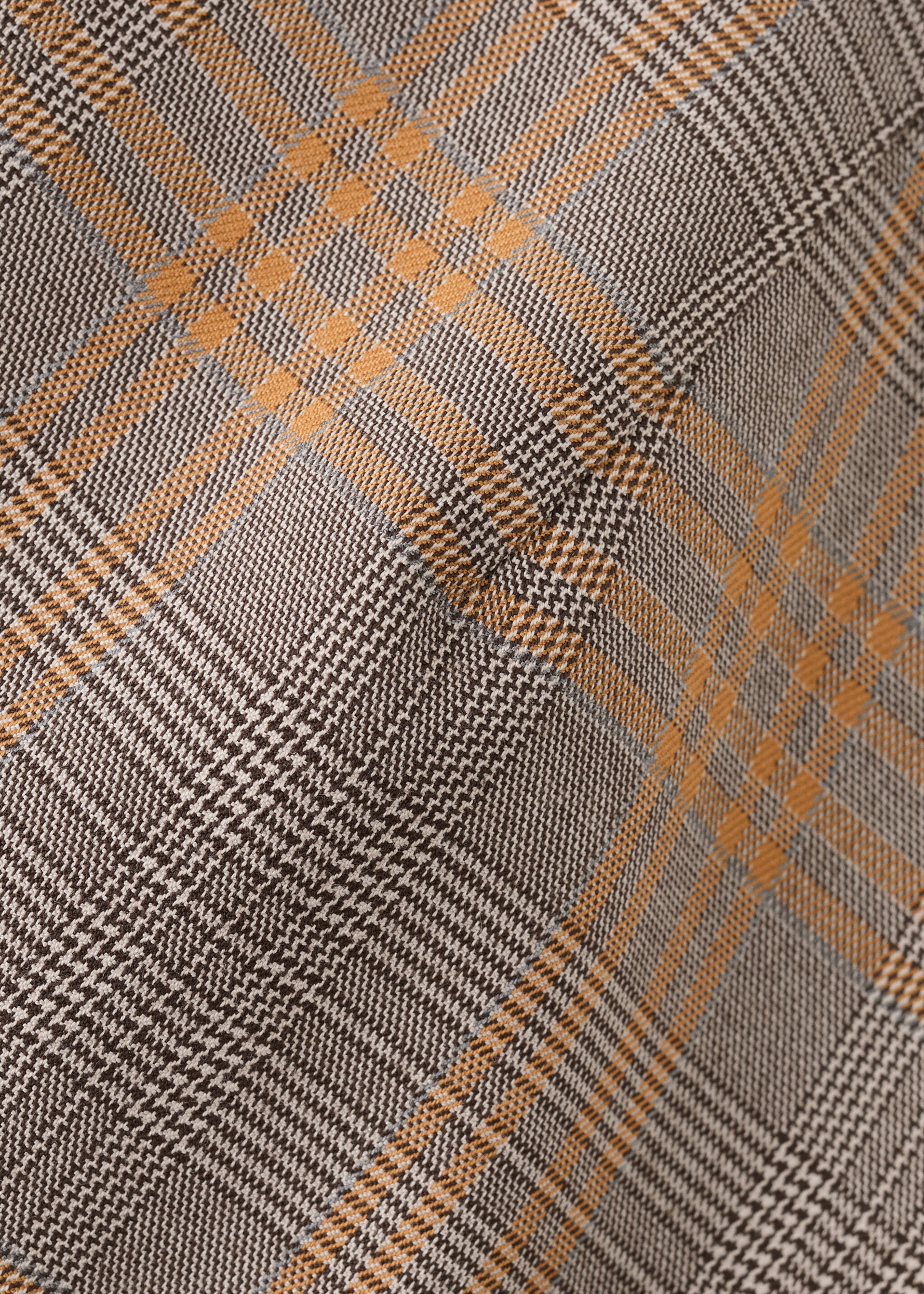 Robe à carreaux avec ceinture - Détail de l'article 0, Marron. Ref: 17067138-00.
