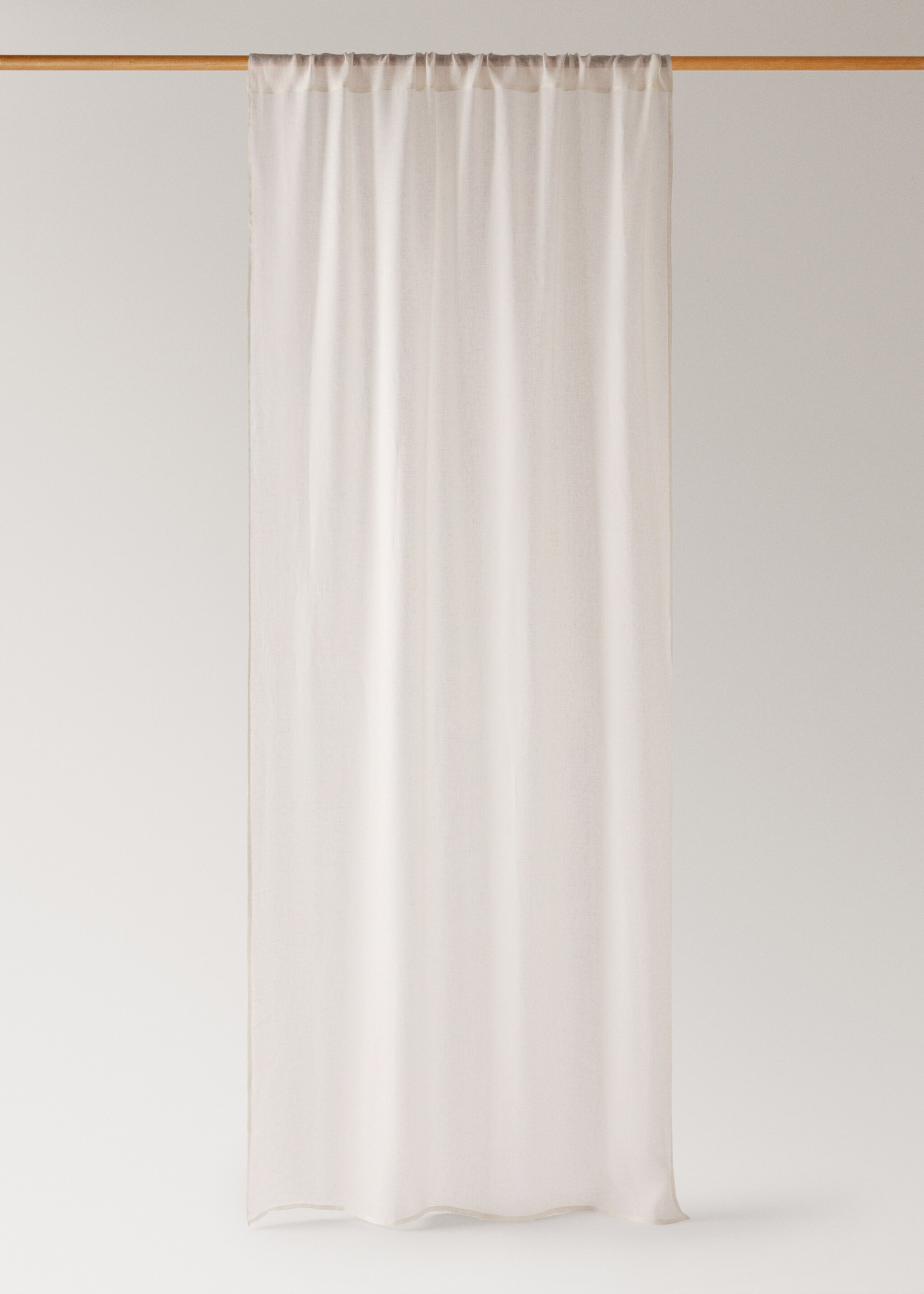 Low opacity linen sheer curtain - Article without model, Ecru. Ref: 17067139-00.