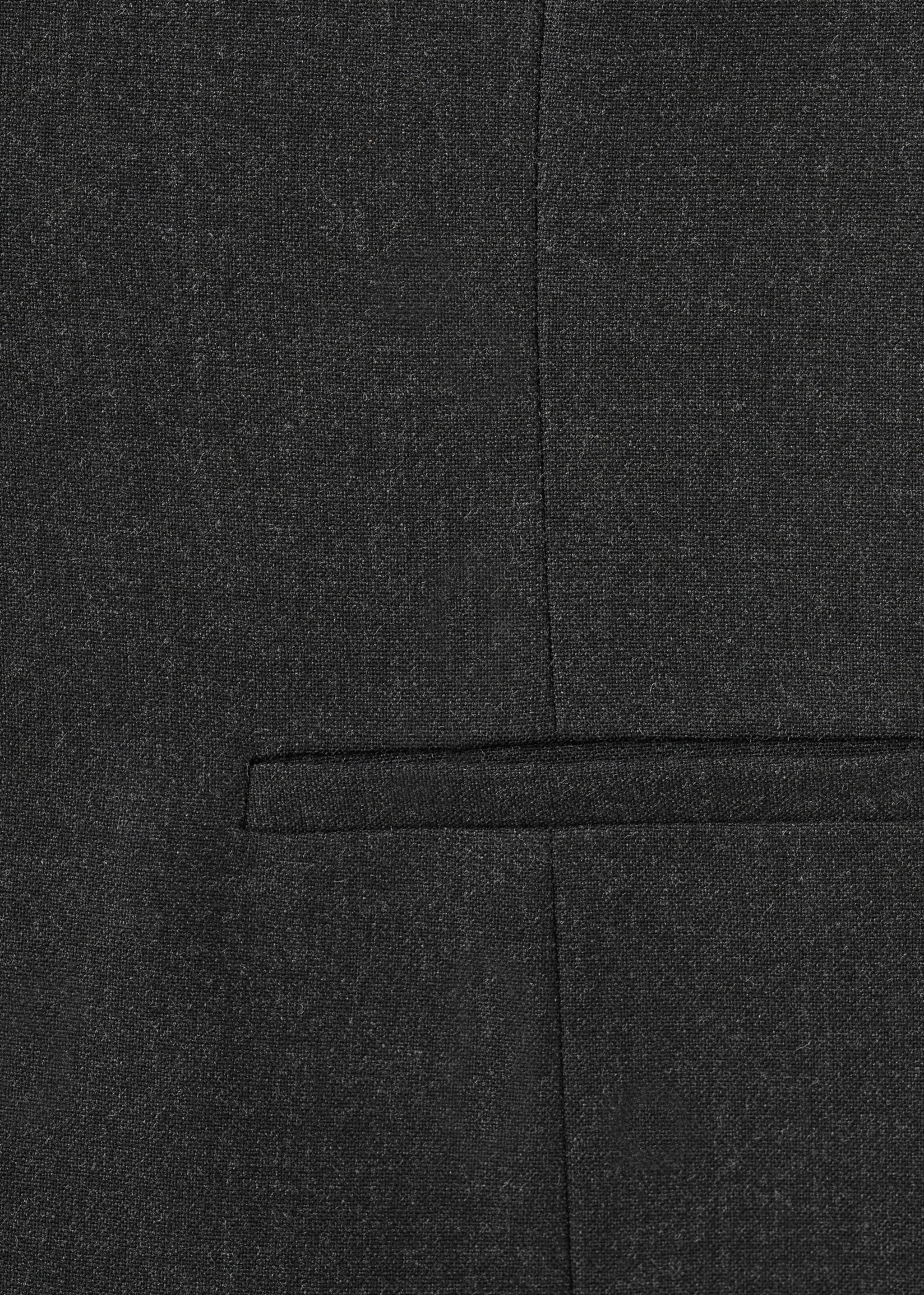 Round-neck suit waistcoat - Details of the article 0, Grey. Ref: 17067140-00.