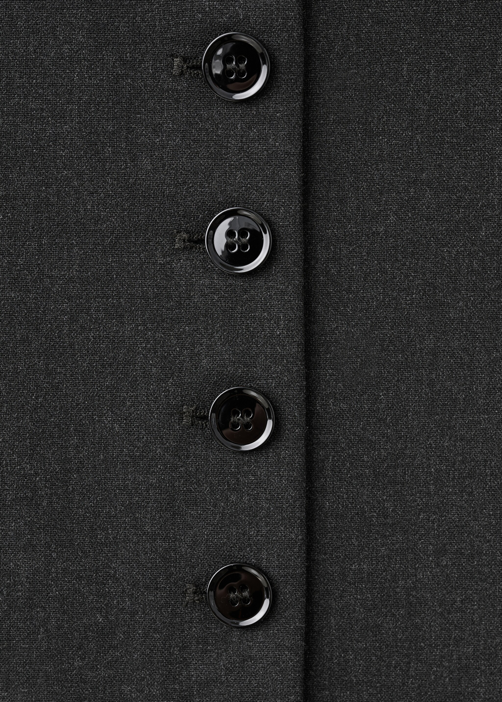Round-neck suit waistcoat - Details of the article 8, Grey. Ref: 17067140-00.