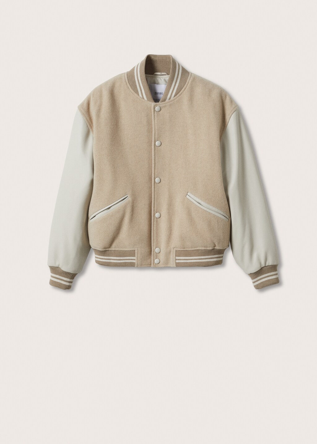 Leather and wool bomber jacket hotsell