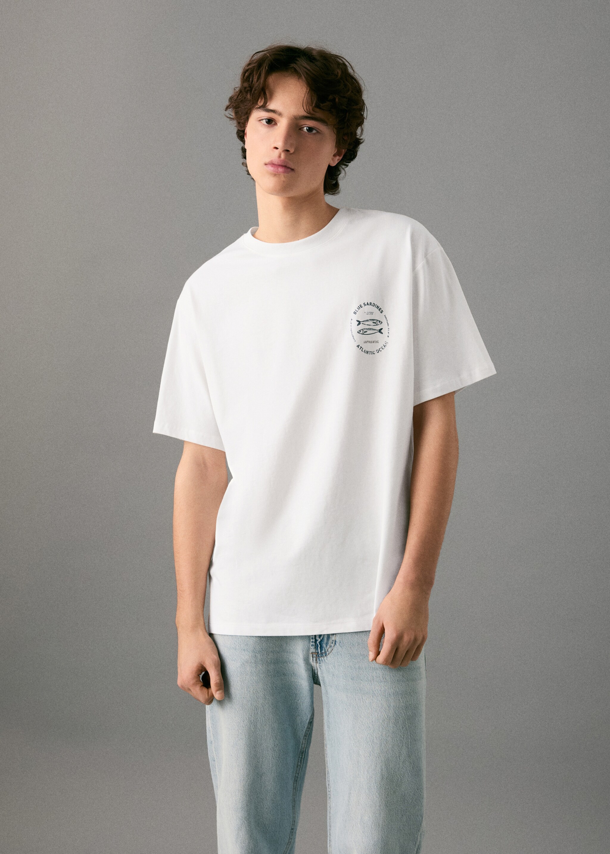 Printed cotton-blend t-shirt - Medium plane, Off White. Ref: 17067761-00.