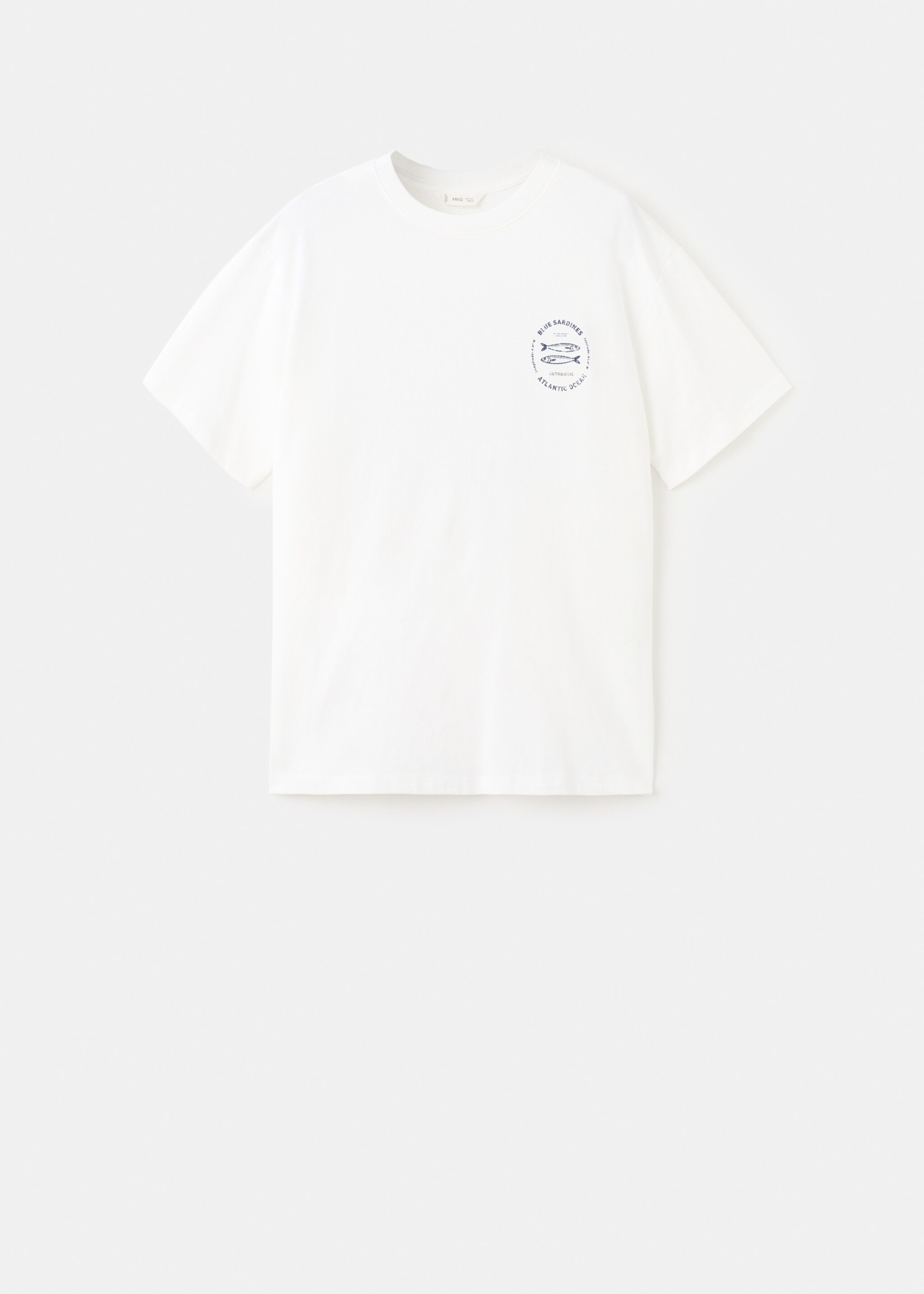 Printed cotton-blend t-shirt - Article without model, Off White. Ref: 17067761-00.
