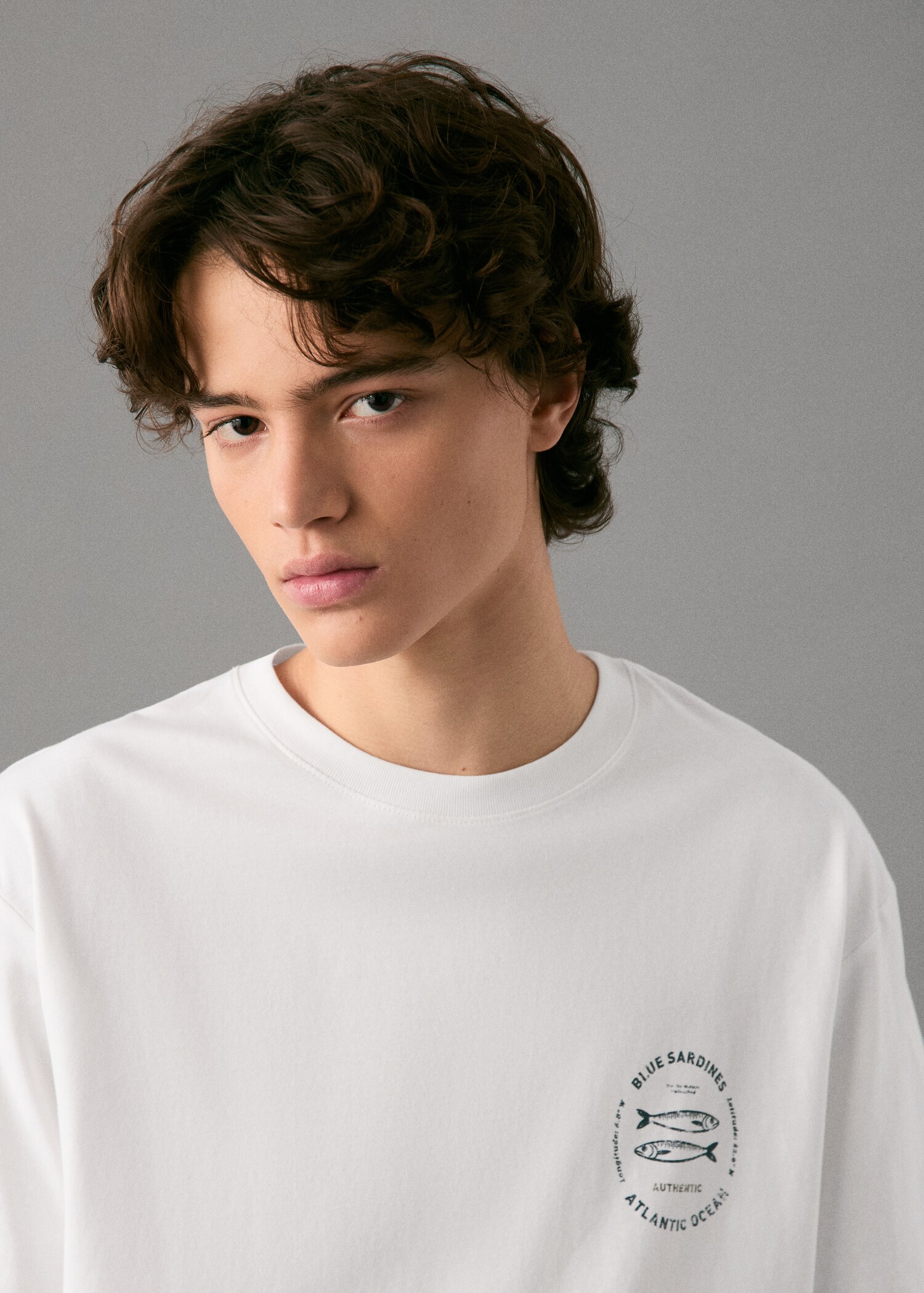 Printed cotton-blend t-shirt - Details of the article 1